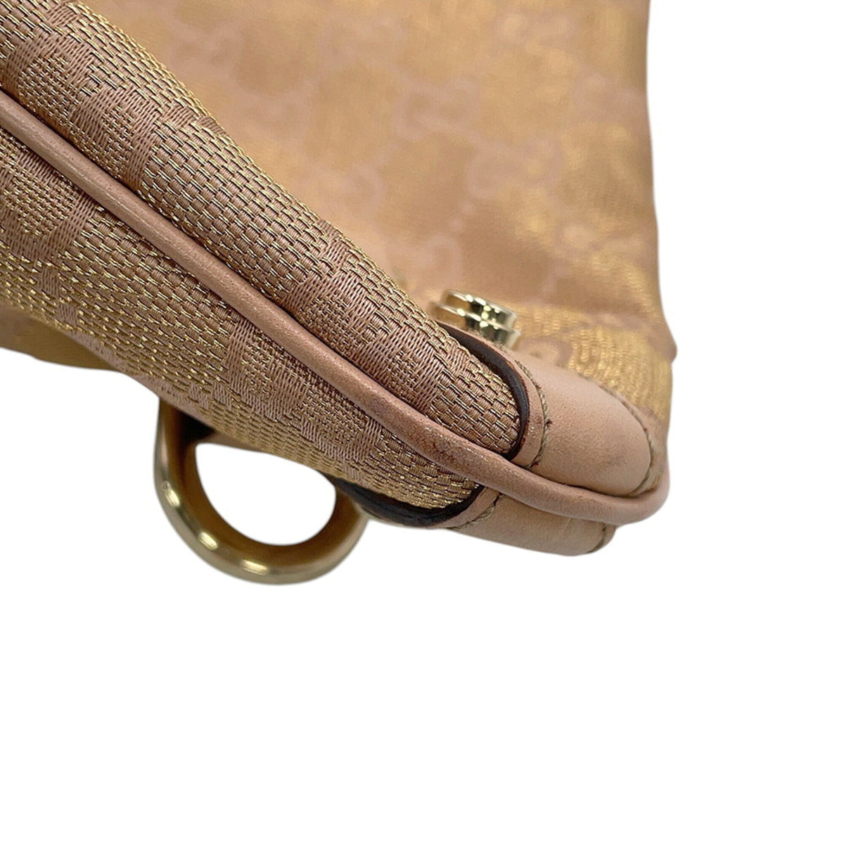 Gucci Pink Beige Gg Canvas Handbag Shoulder Bag (Pre-Owned)