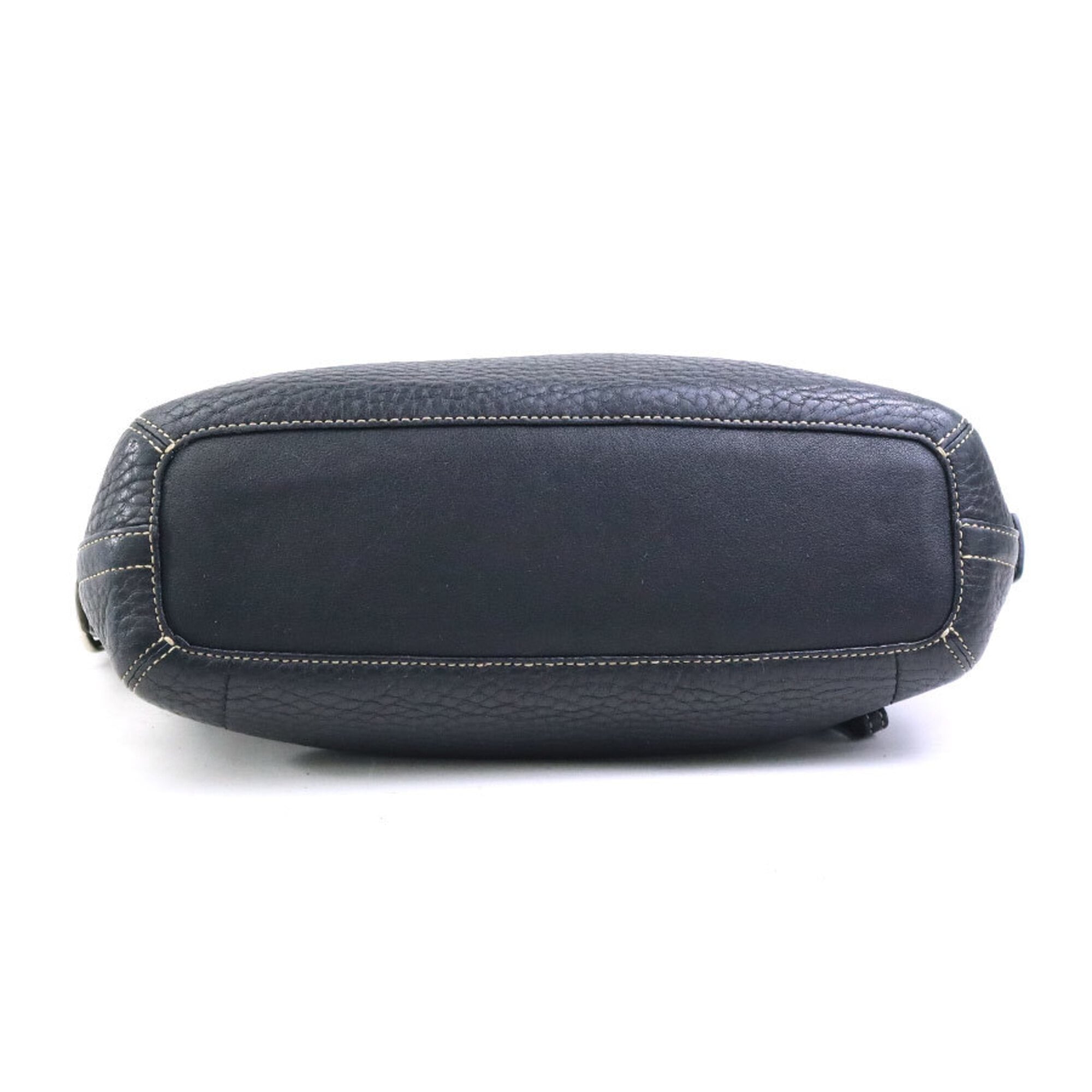 Coach Black Leather Handbag (Pre-Owned)
