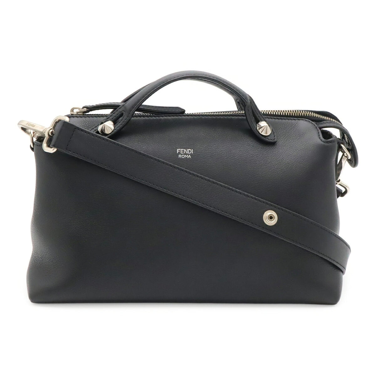 Fendi Black Leather Handbag Shoulder Bag (Pre-Owned)