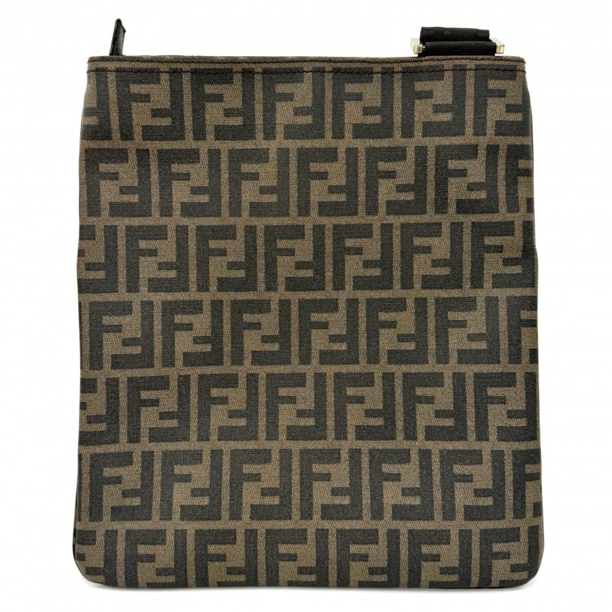 Fendi Brown Coated Canvas Shoulder Bag (Pre-Owned)