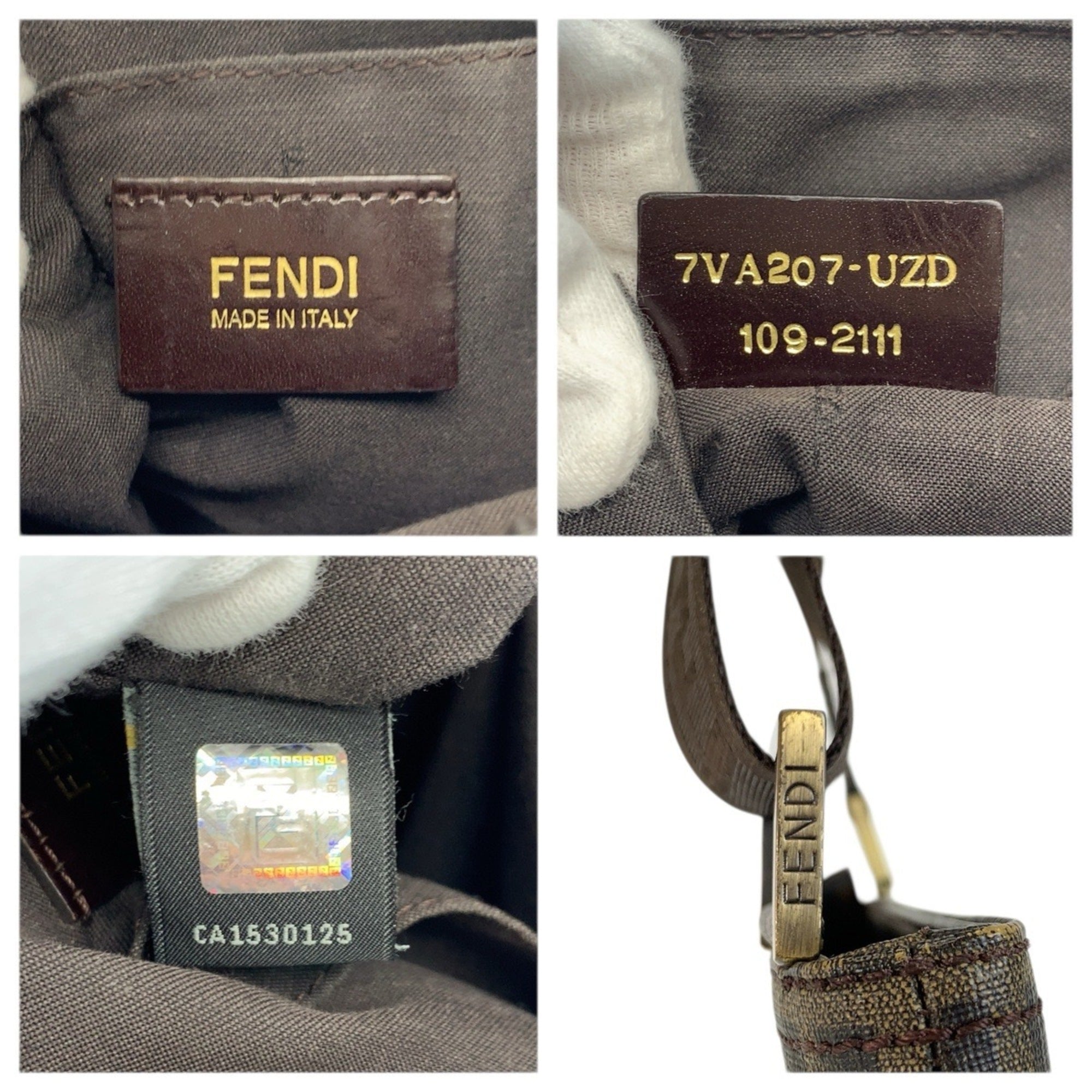 Fendi Brown Pvc Pochette Shoulder Bag (Pre-Owned)