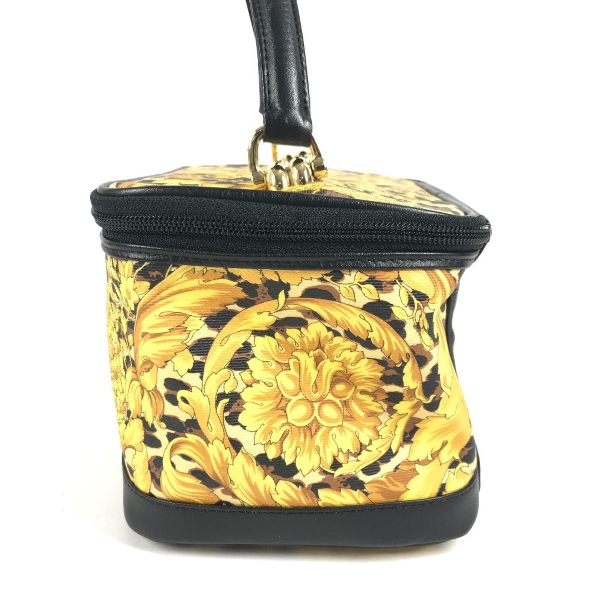 Versace Black Yellow Handbag Pouch (Pre-Owned)