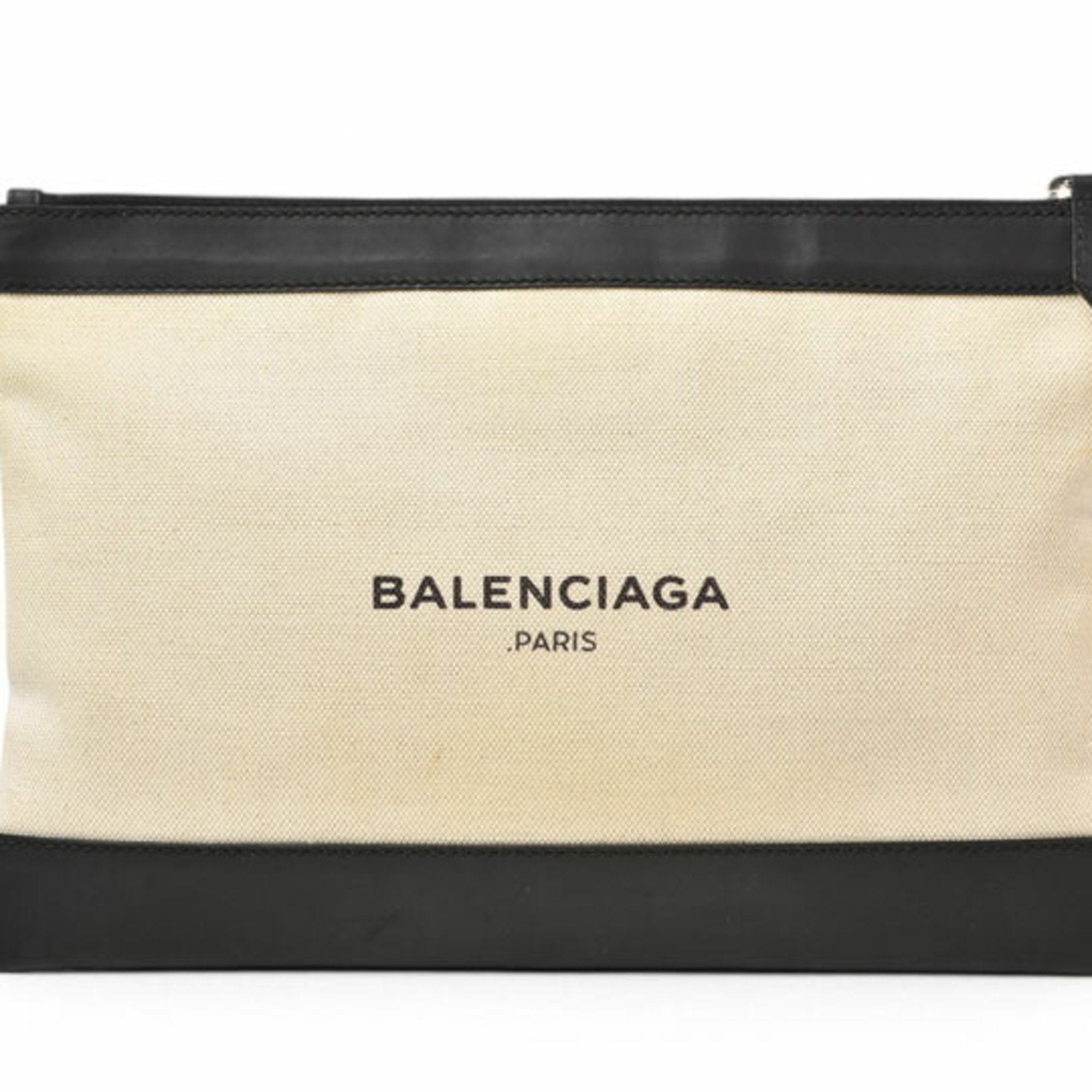 Balenciaga Black Canvas Clutch Bag Pouch (Pre-Owned)