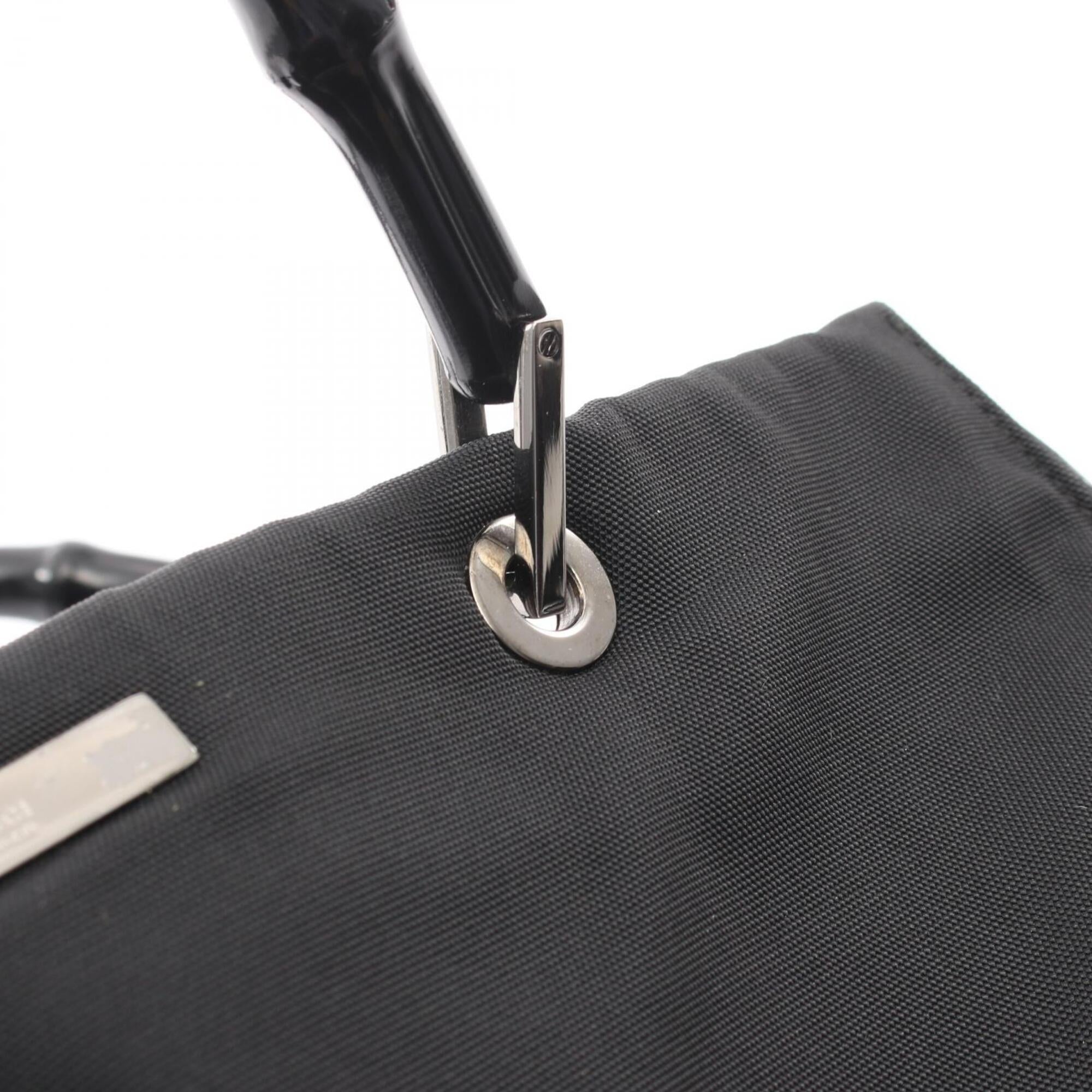 Gucci Black Nylon Handbag Tote Bag (Pre-Owned)