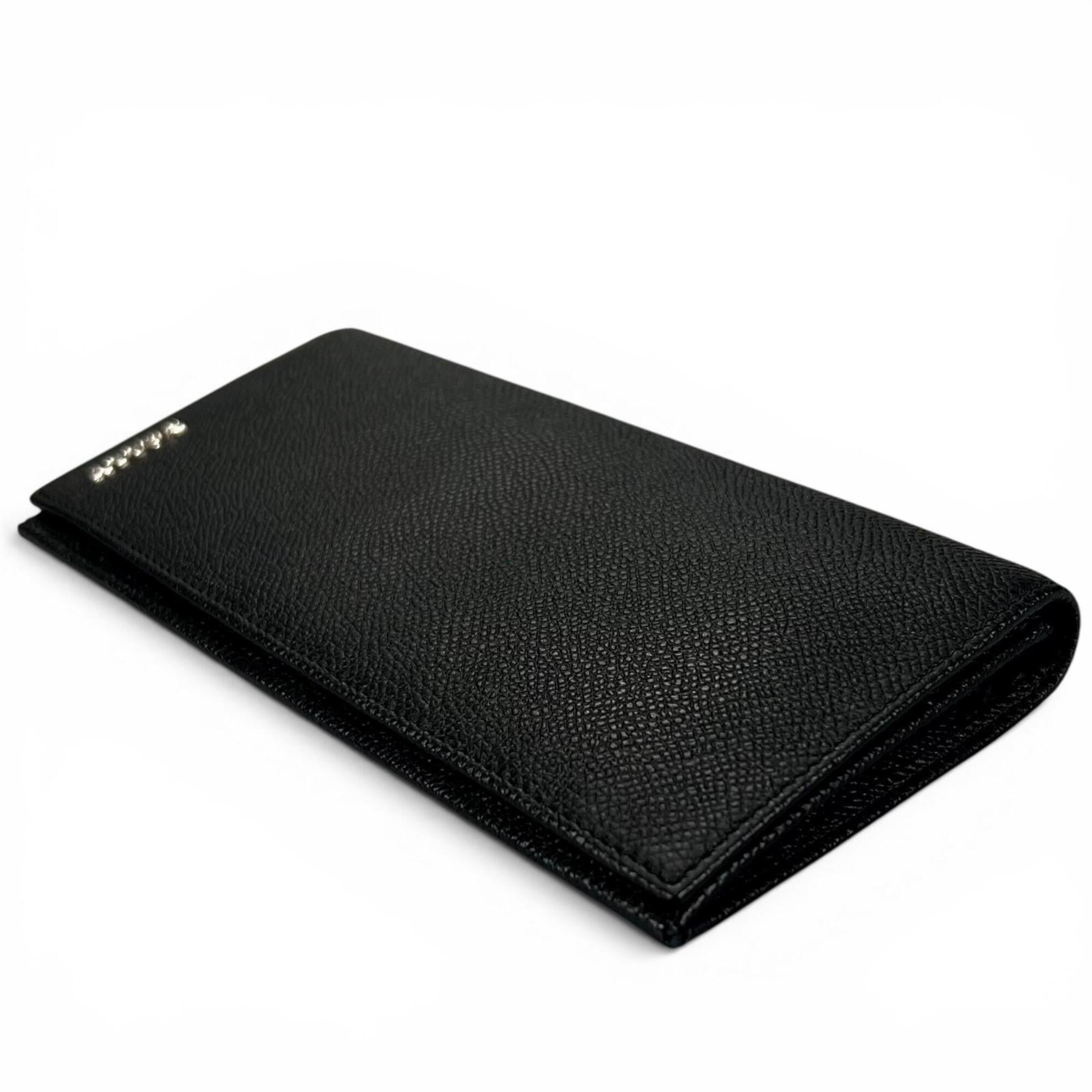 Bally Black Leather Long Wallet (Bi-Fold) (Pre-Owned)