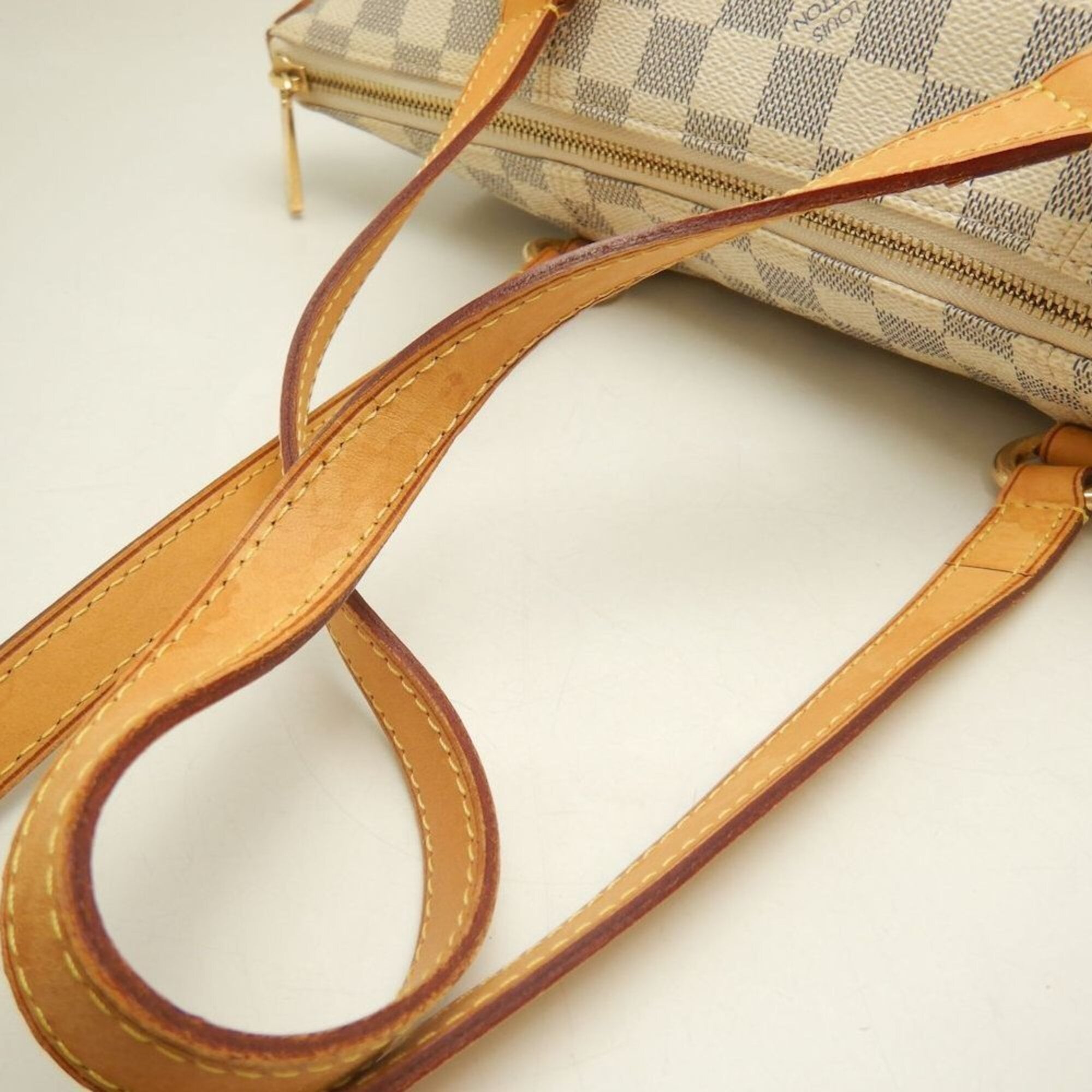 Louis Vuitton Azur Coated Canvas Leather Tote Bag (Pre-Owned)
