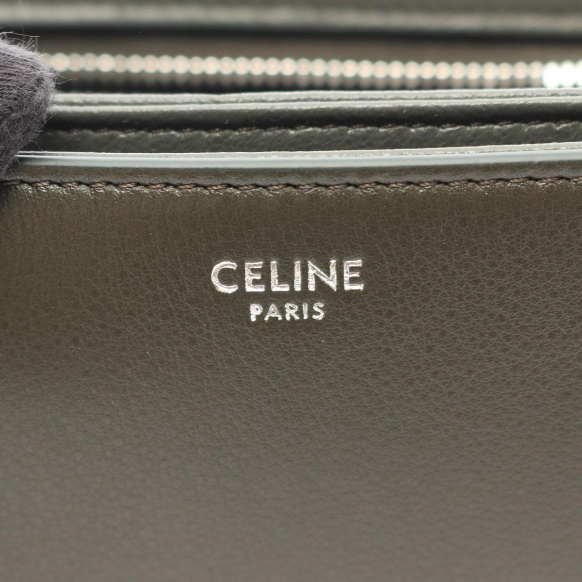 Celine Green Leather Handbag Shoulder Bag (Pre-Owned)