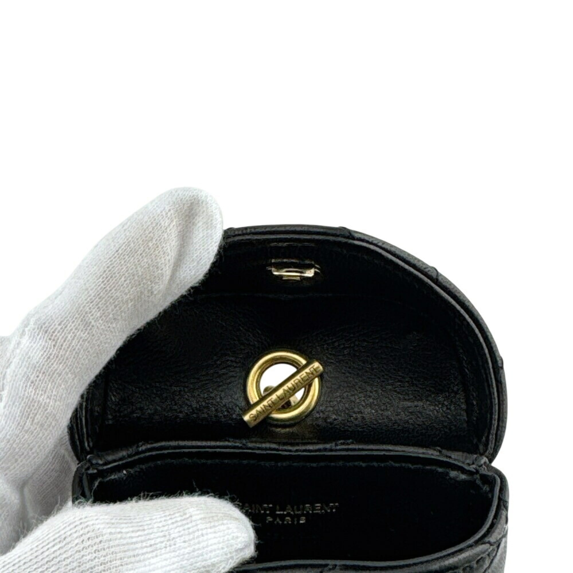 Yves Saint Laurent Black Leather Pouch (Pre-Owned)