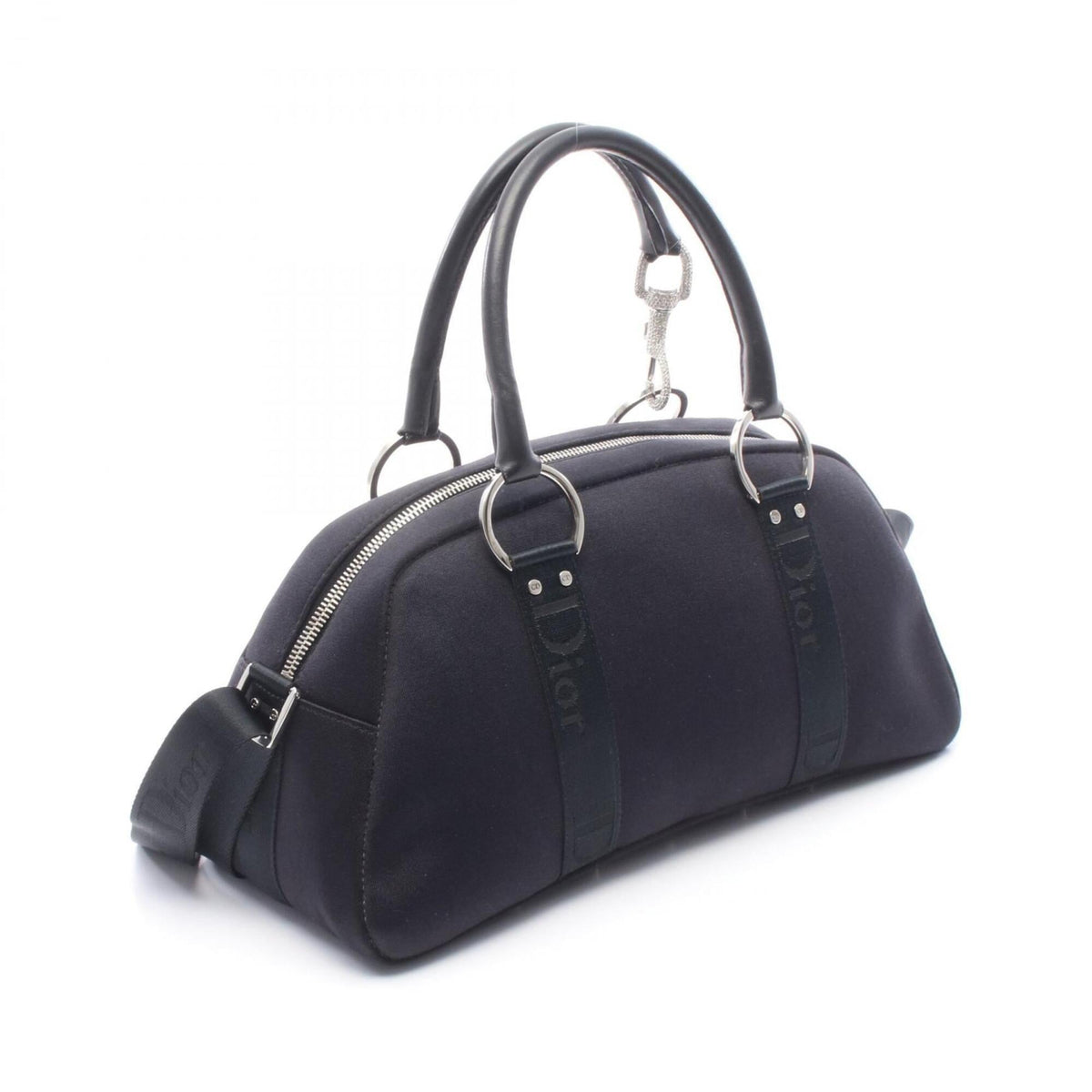 Christian Dior Black Canvas Leather Handbag (Pre-Owned)