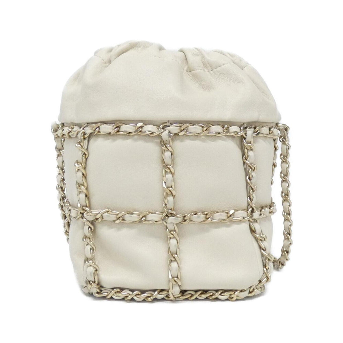 Chanel Ivory Leather Shoulder Bag (Pre-Owned)