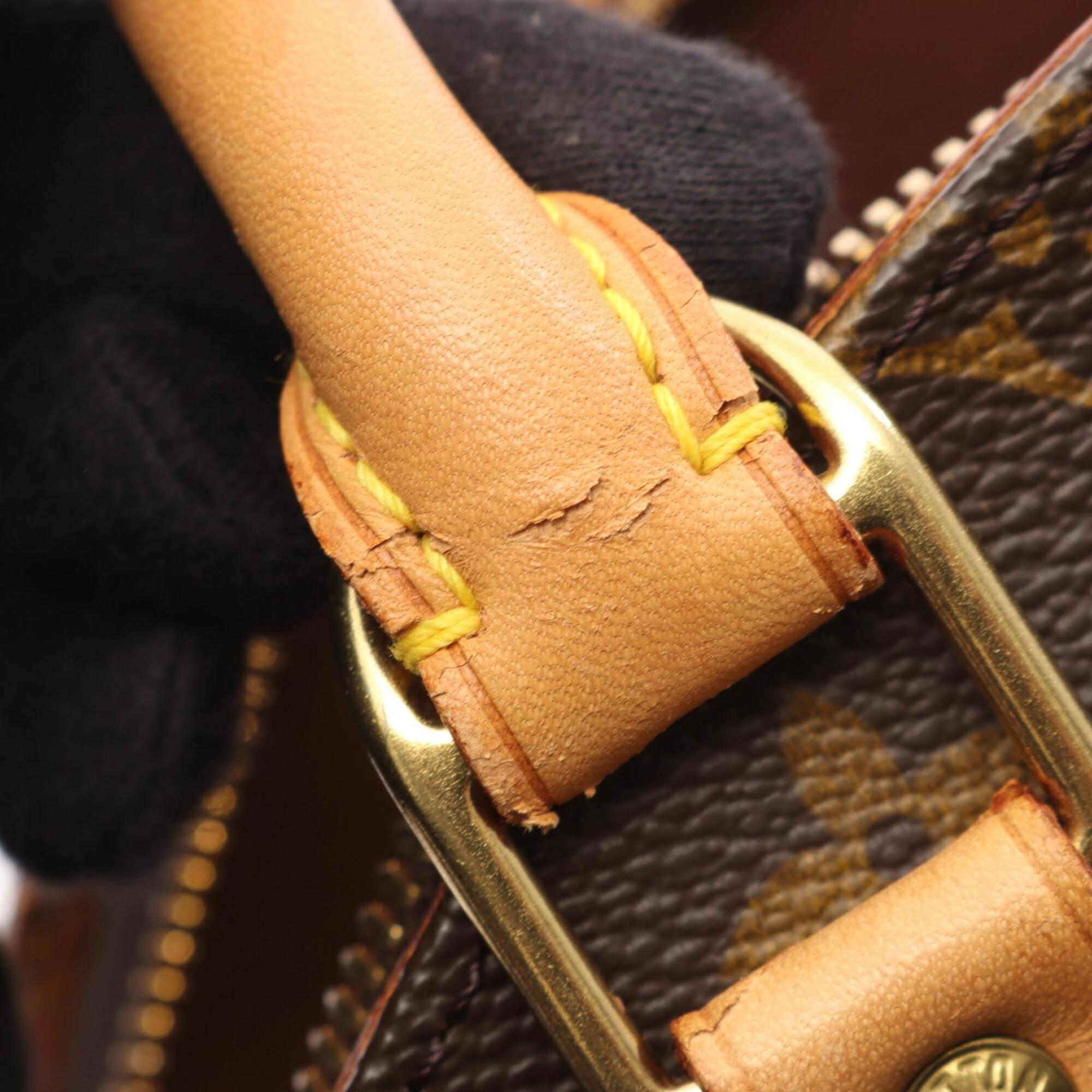 Louis Vuitton Monogram Brown Coated Canvas Handbag (Pre-Owned)