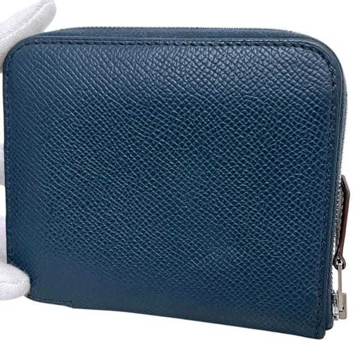 Hermes Navy Togo Leather Coin Purse/Coin Case (Pre-Owned)