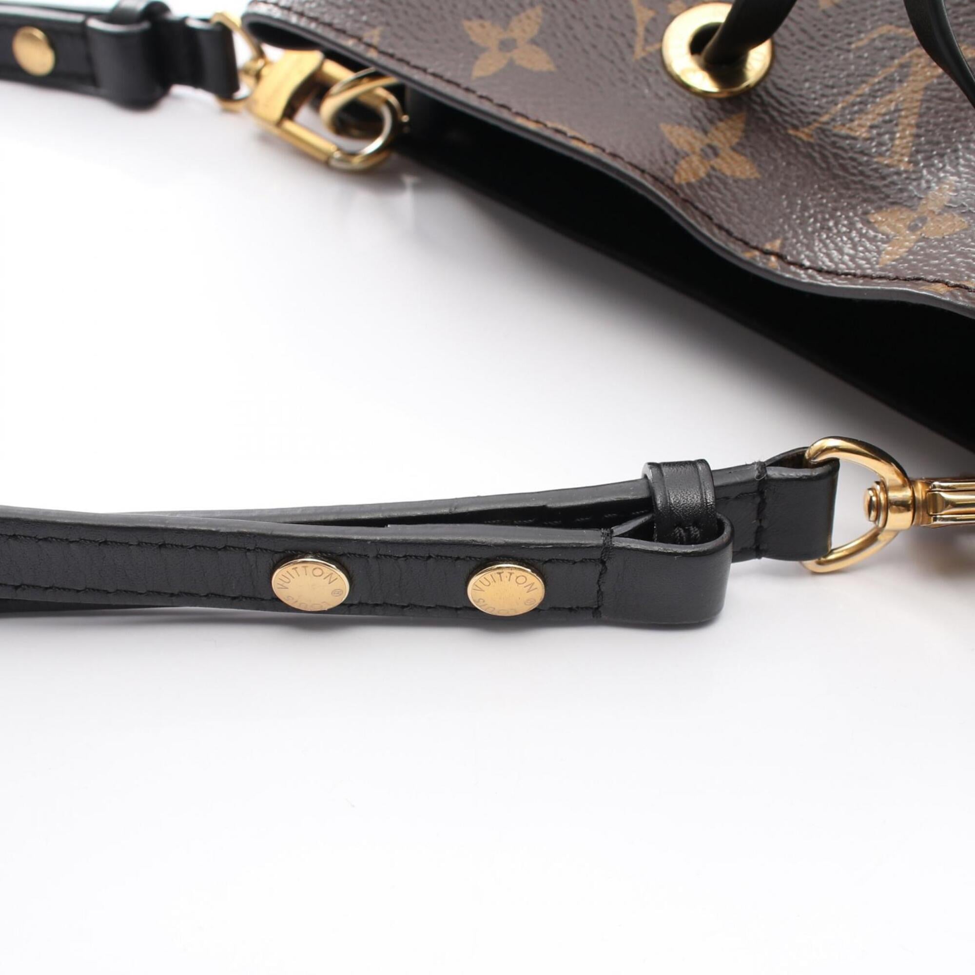 Louis Vuitton Black Brown Noir Coated Canvas Leather Monogram Handbag Shoulder Bag (Pre-Owned)