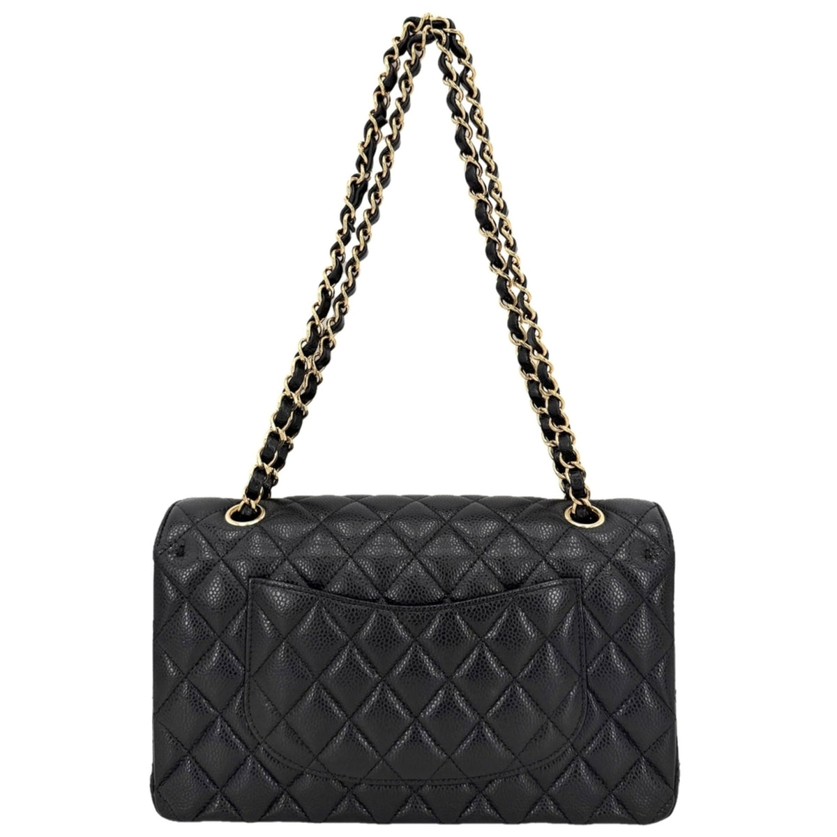 Chanel Black Grained Calfskin Shoulder Bag (Pre-Owned)