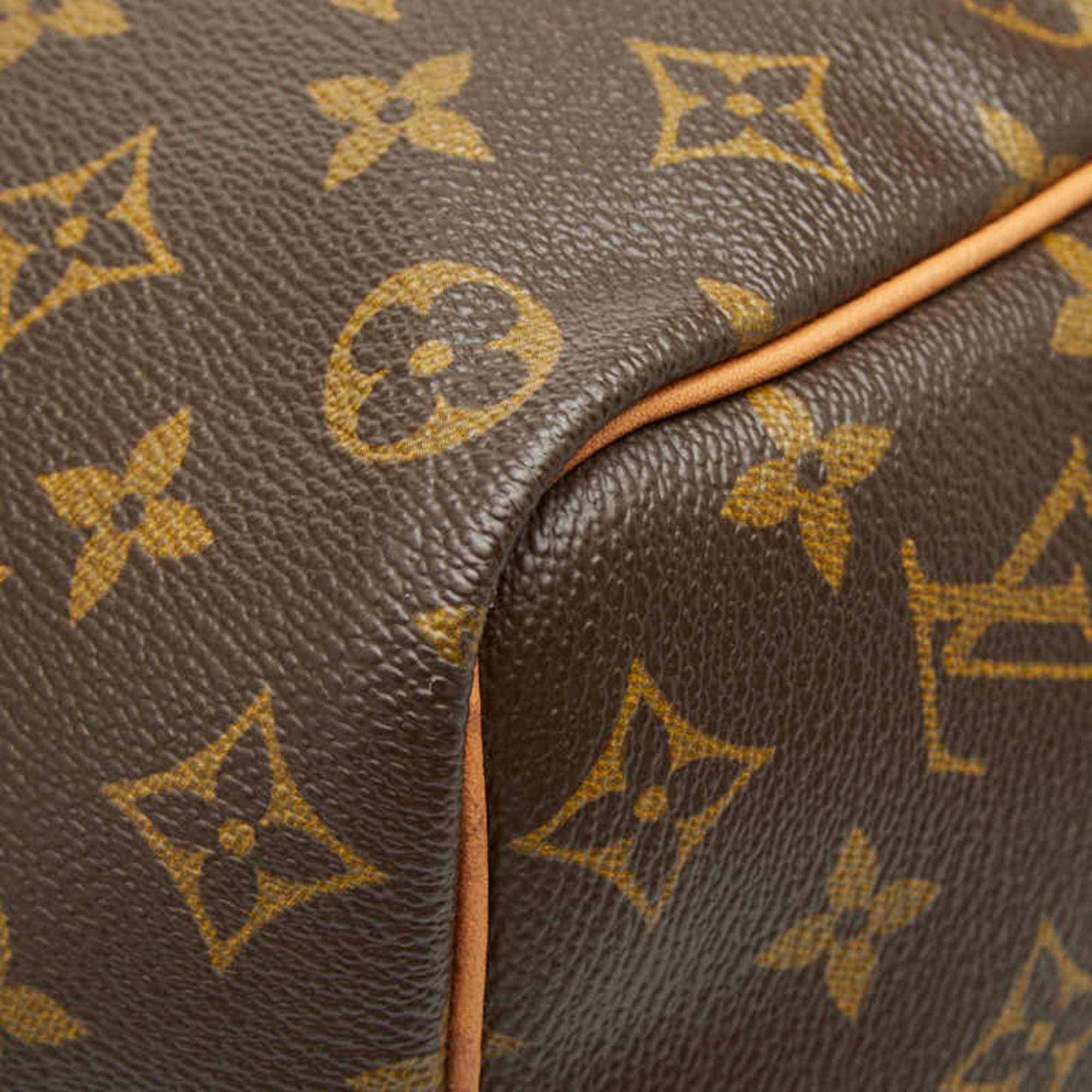 Louis Vuitton Brown Pvc Leather Boston Bag (Pre-Owned)