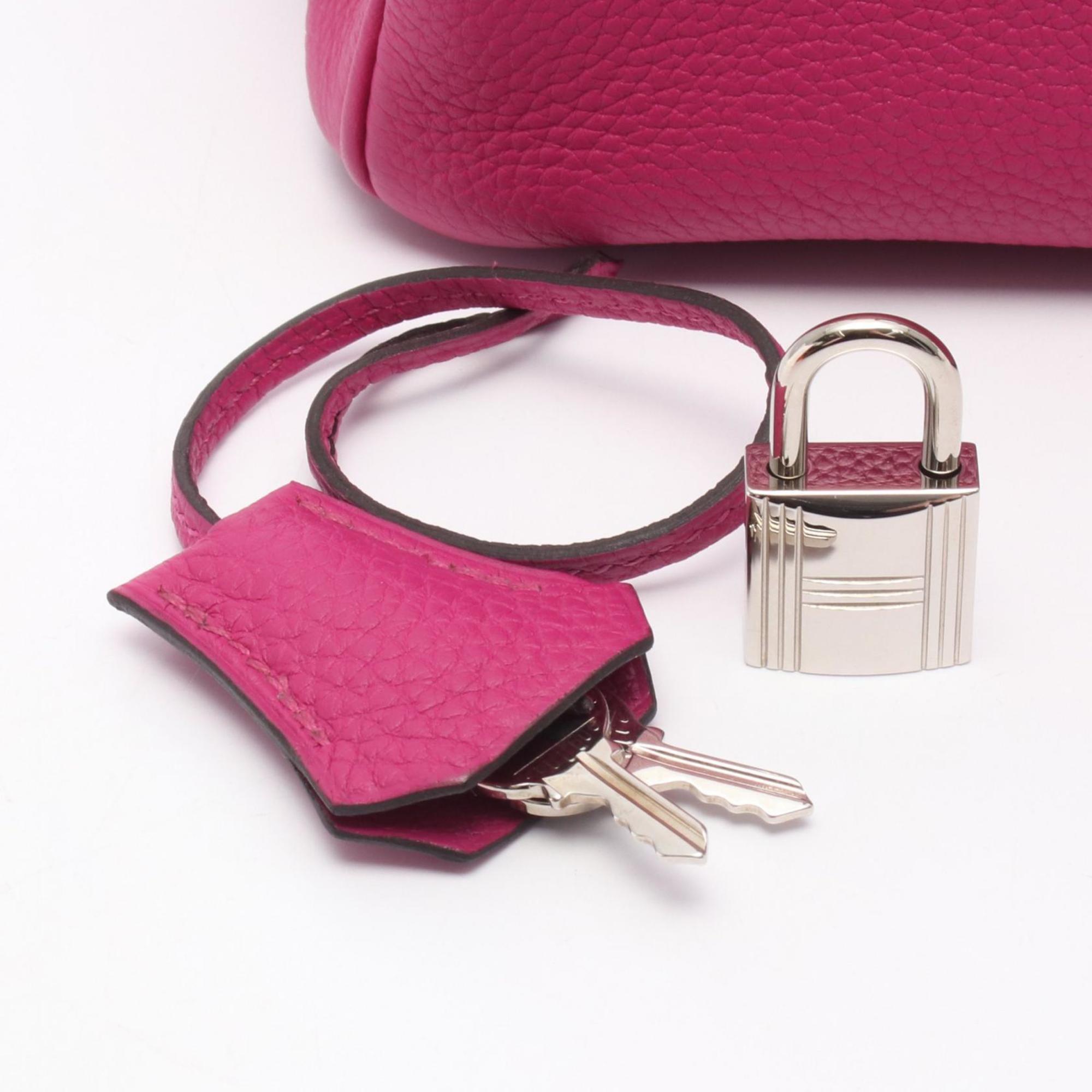Hermes Pink Leather Handbag (Pre-Owned)