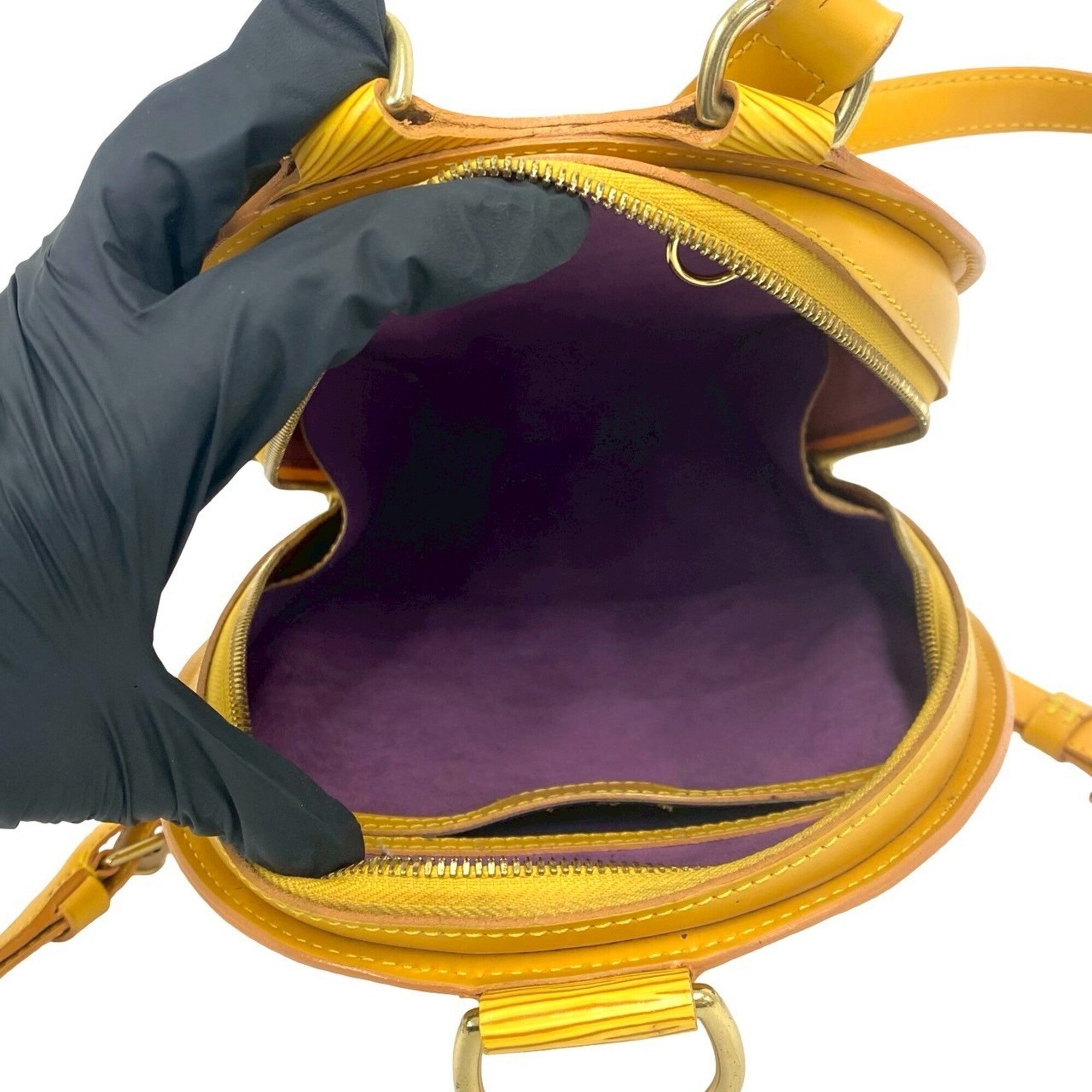 Louis Vuitton Yellow Leather Backpack (Pre-Owned)