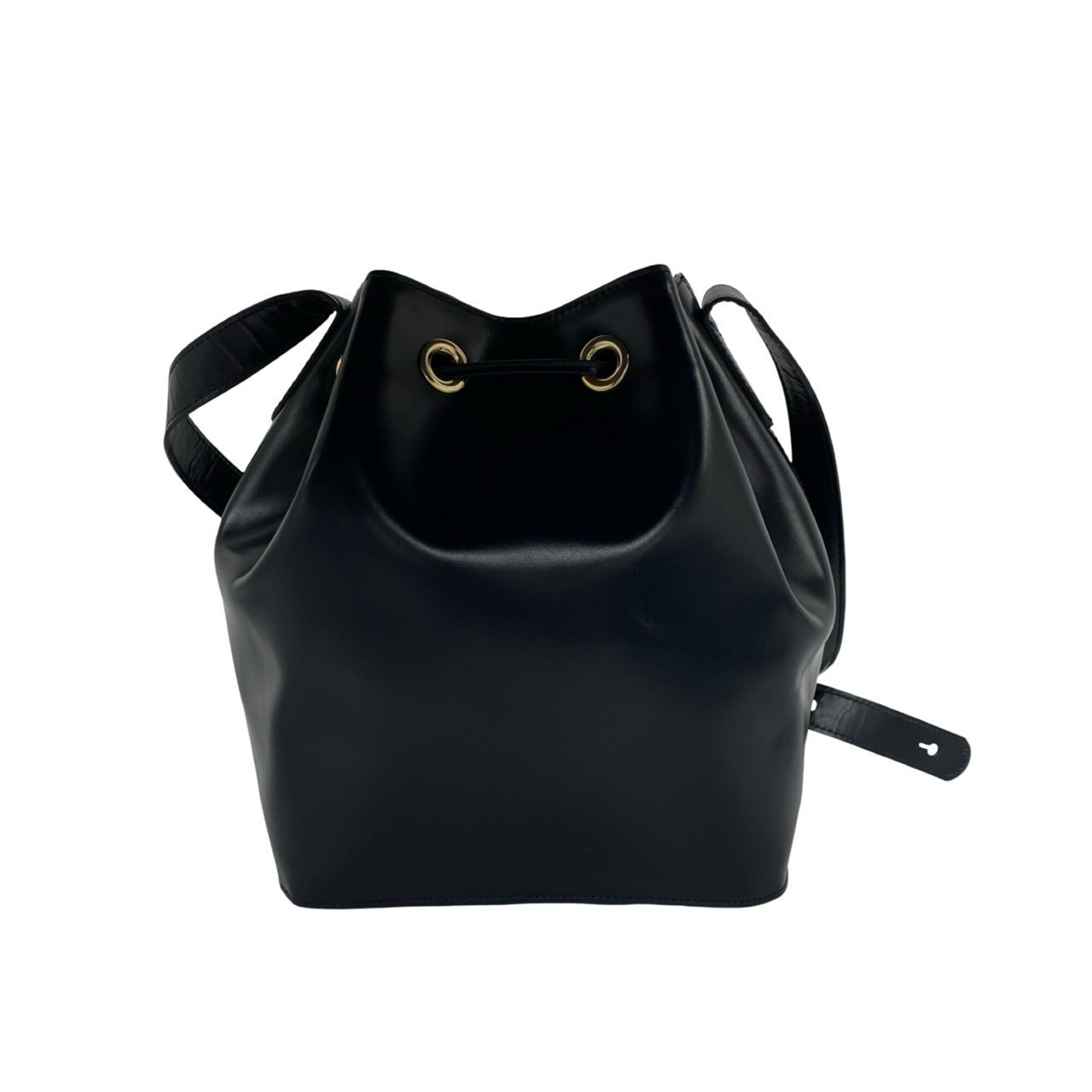 Celine Navy Leather Pochette Shoulder Bag (Pre-Owned)