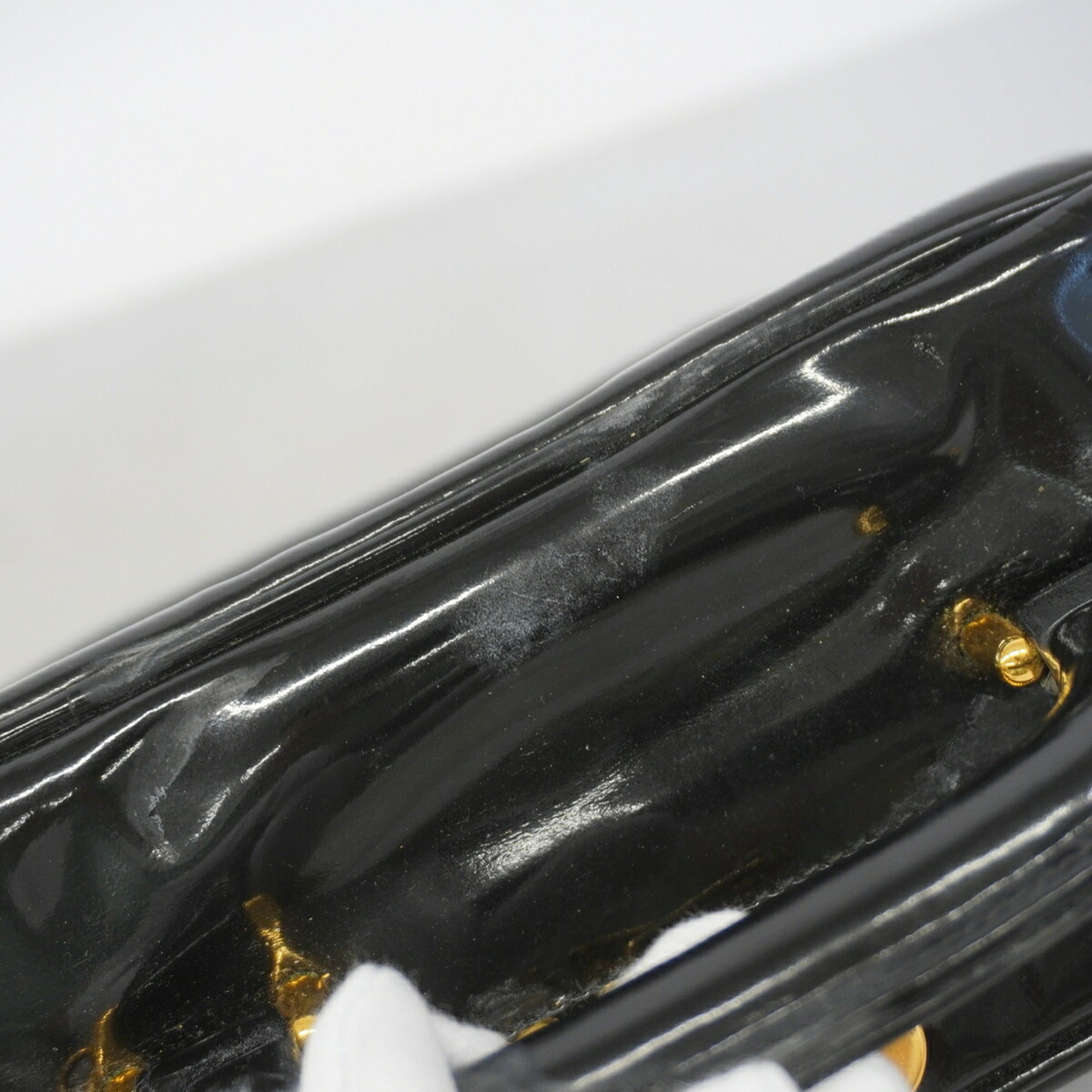 Chanel Black Patent Leather Vanity Bag (Pre-Owned)