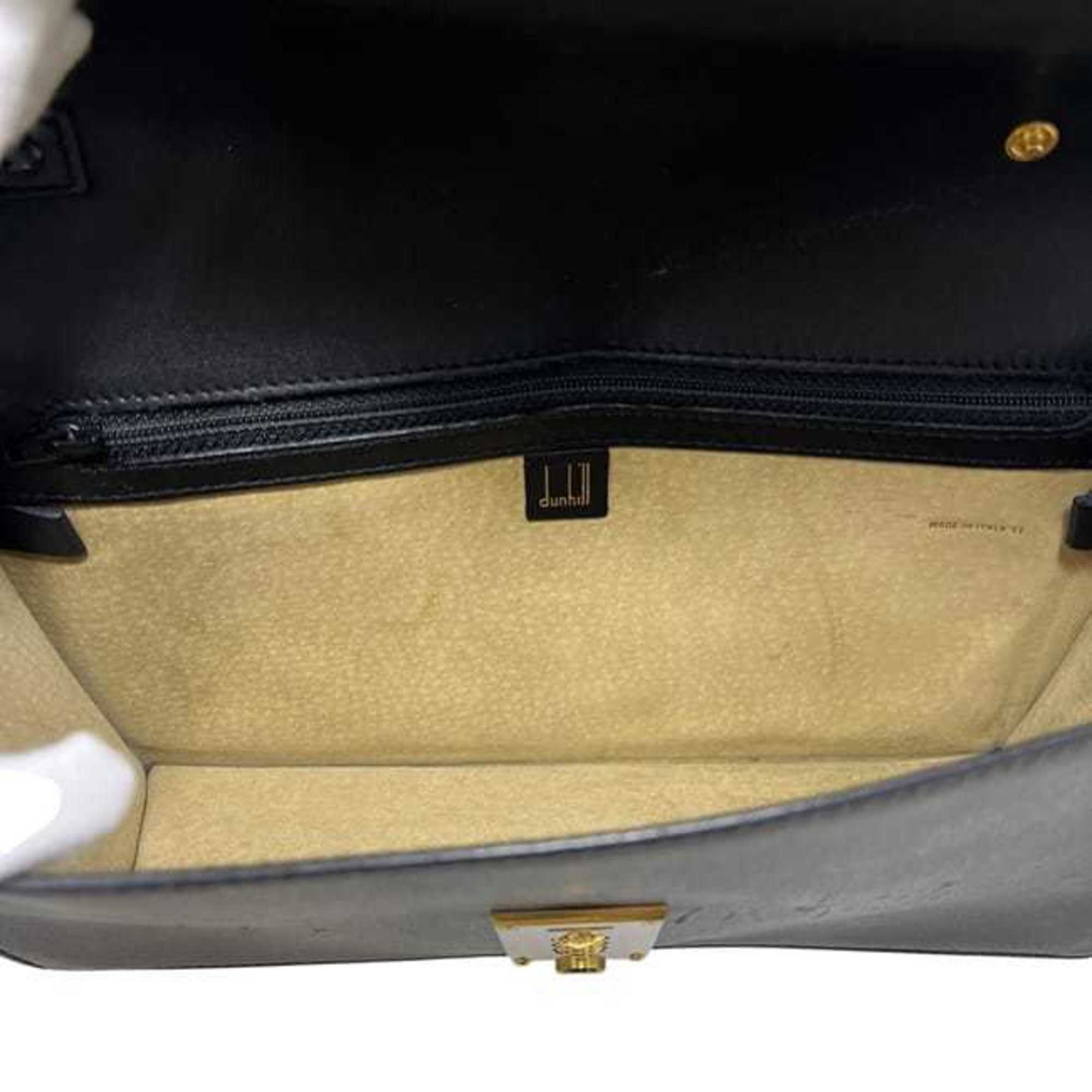 Dunhill Black Leather Clutch Bag (Pre-Owned)