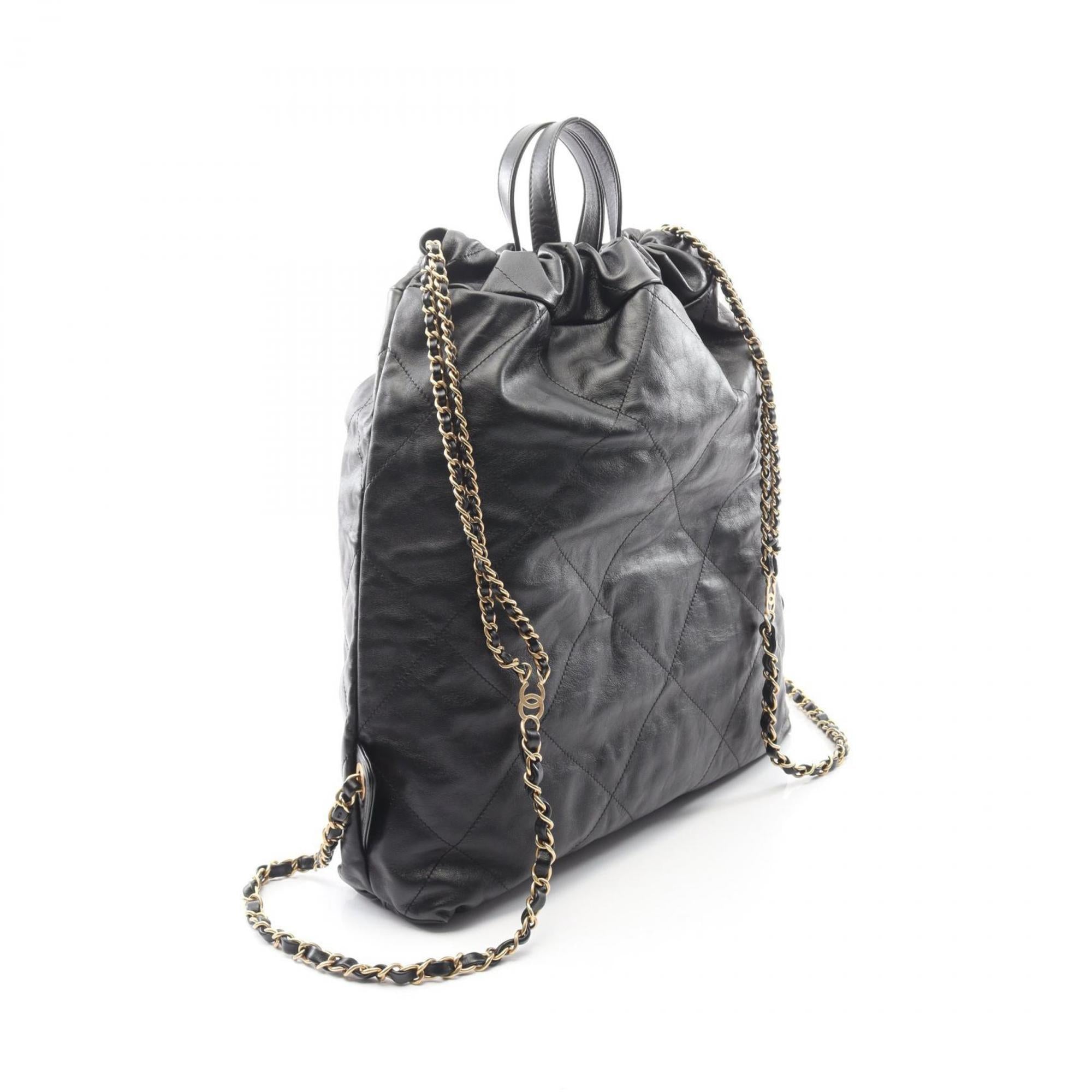 Chanel Black Leather Backpack (Pre-Owned)