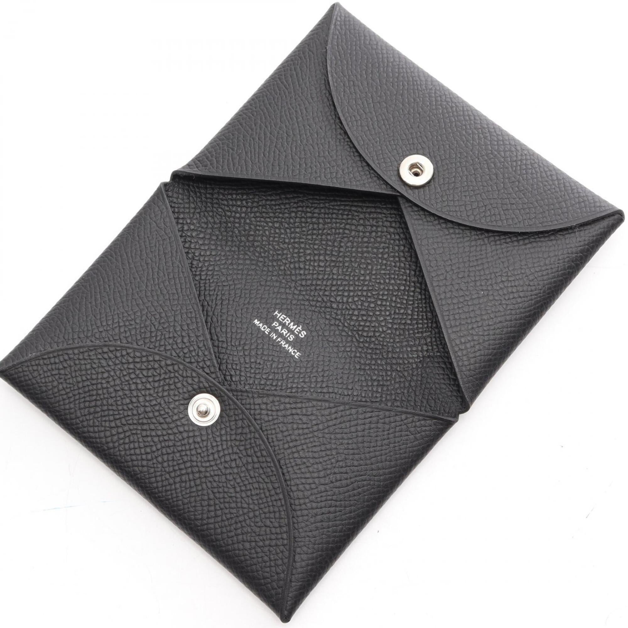 Hermes Black Epsom Leather Coin Purse/Coin Case (Pre-Owned)