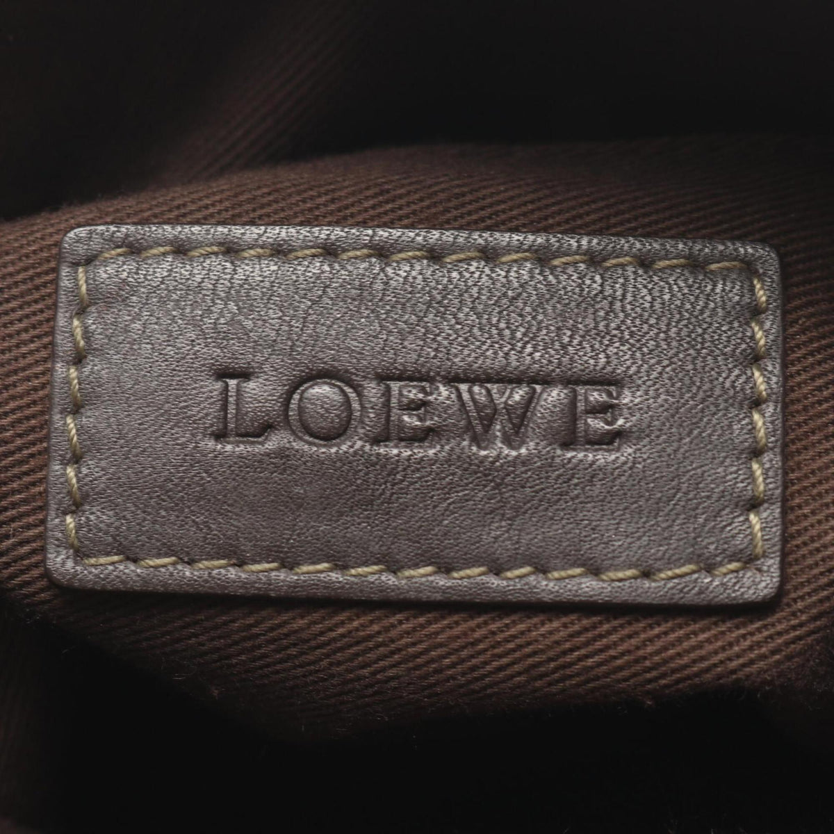 Loewe Brown Coated Canvas Pvc Leather Handbag Shoulder Bag (Pre-Owned)
