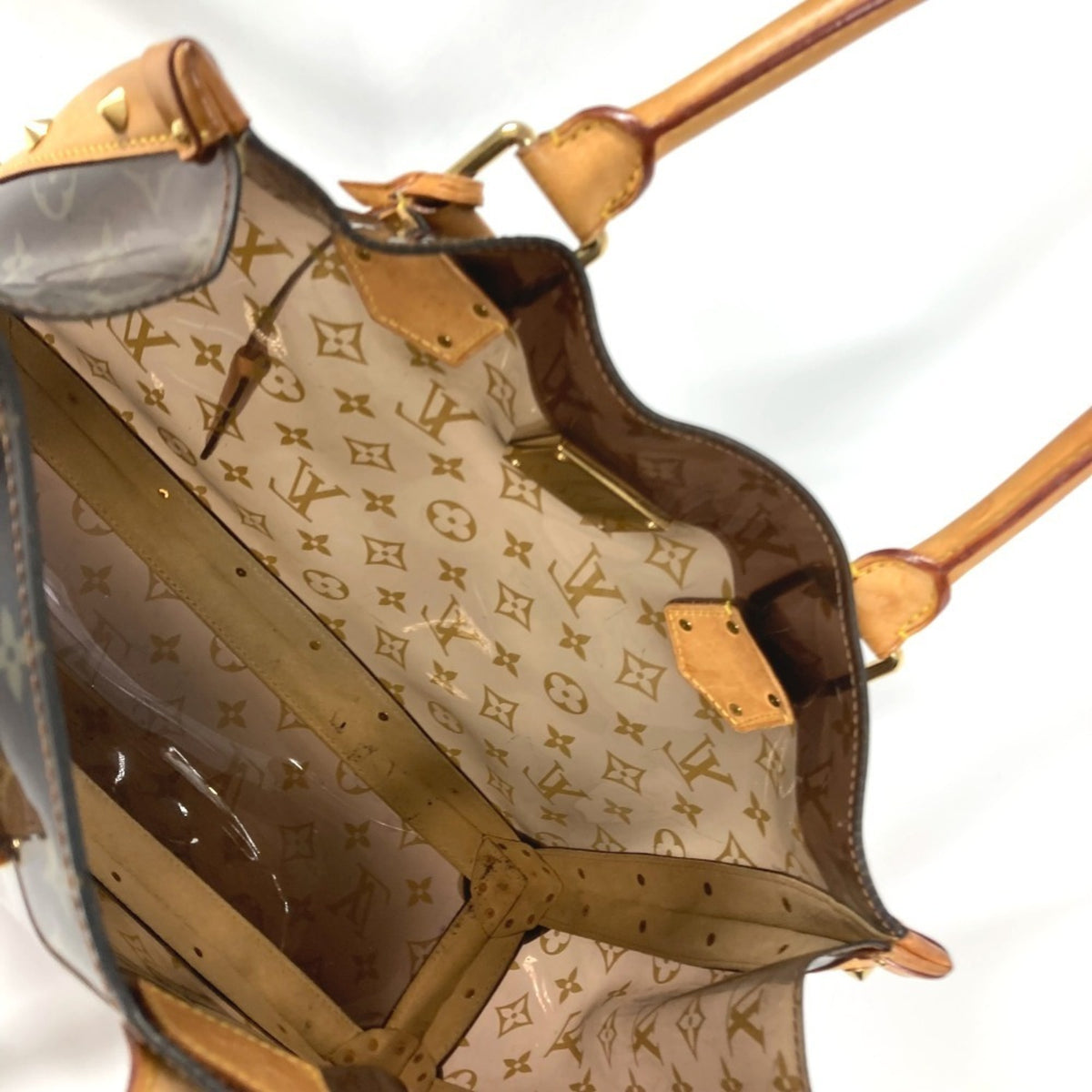 Louis Vuitton Brown Vinyl Shoulder Bag Tote Bag (Pre-Owned)