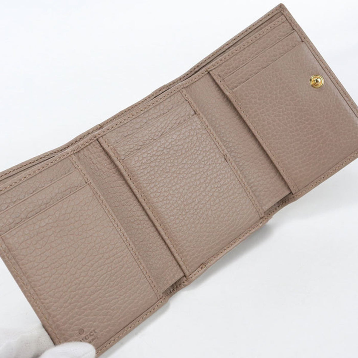Gucci Brown Leather Wallet (Tri-Fold) (Pre-Owned)
