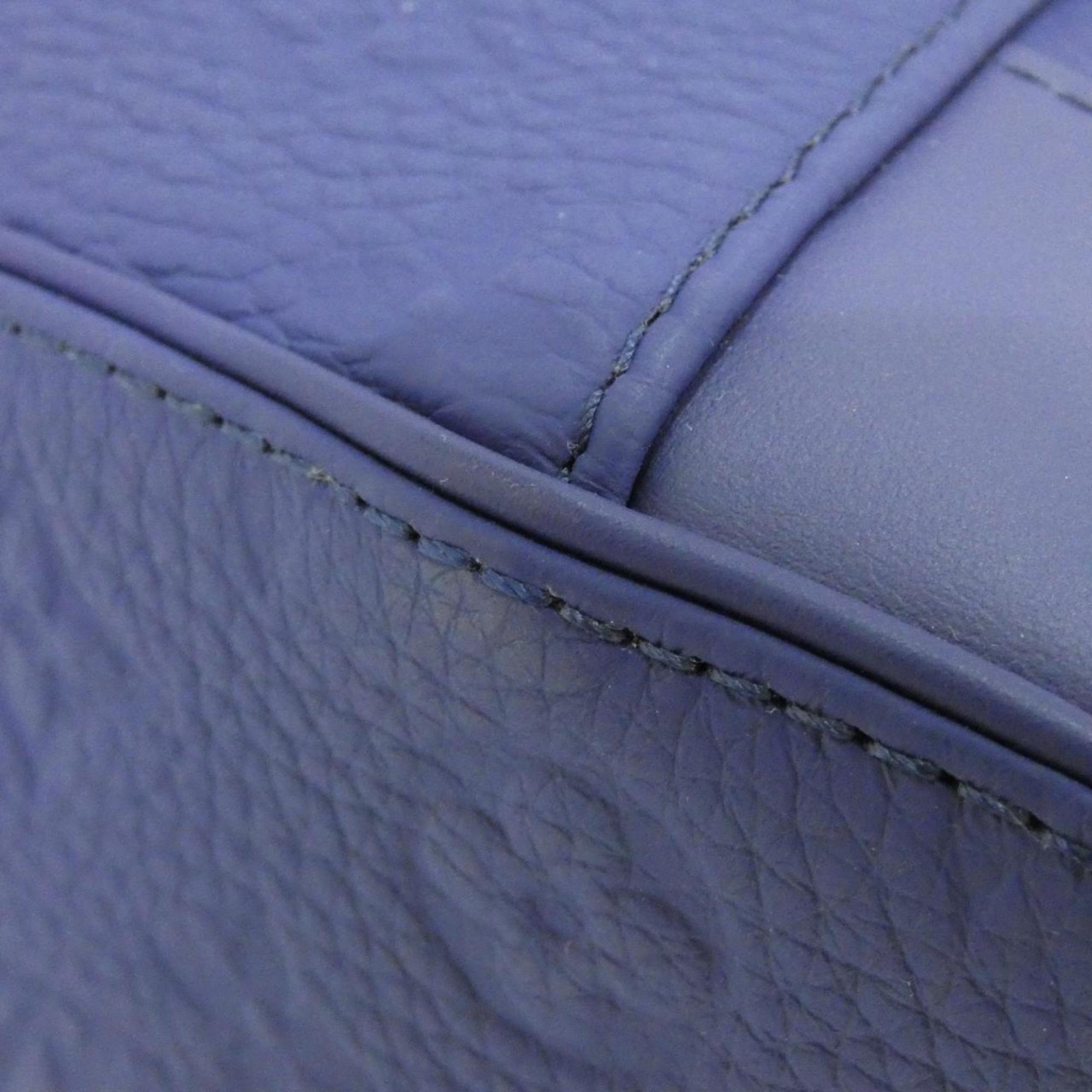 Louis Vuitton Black Blue Leather Backpack (Pre-Owned)