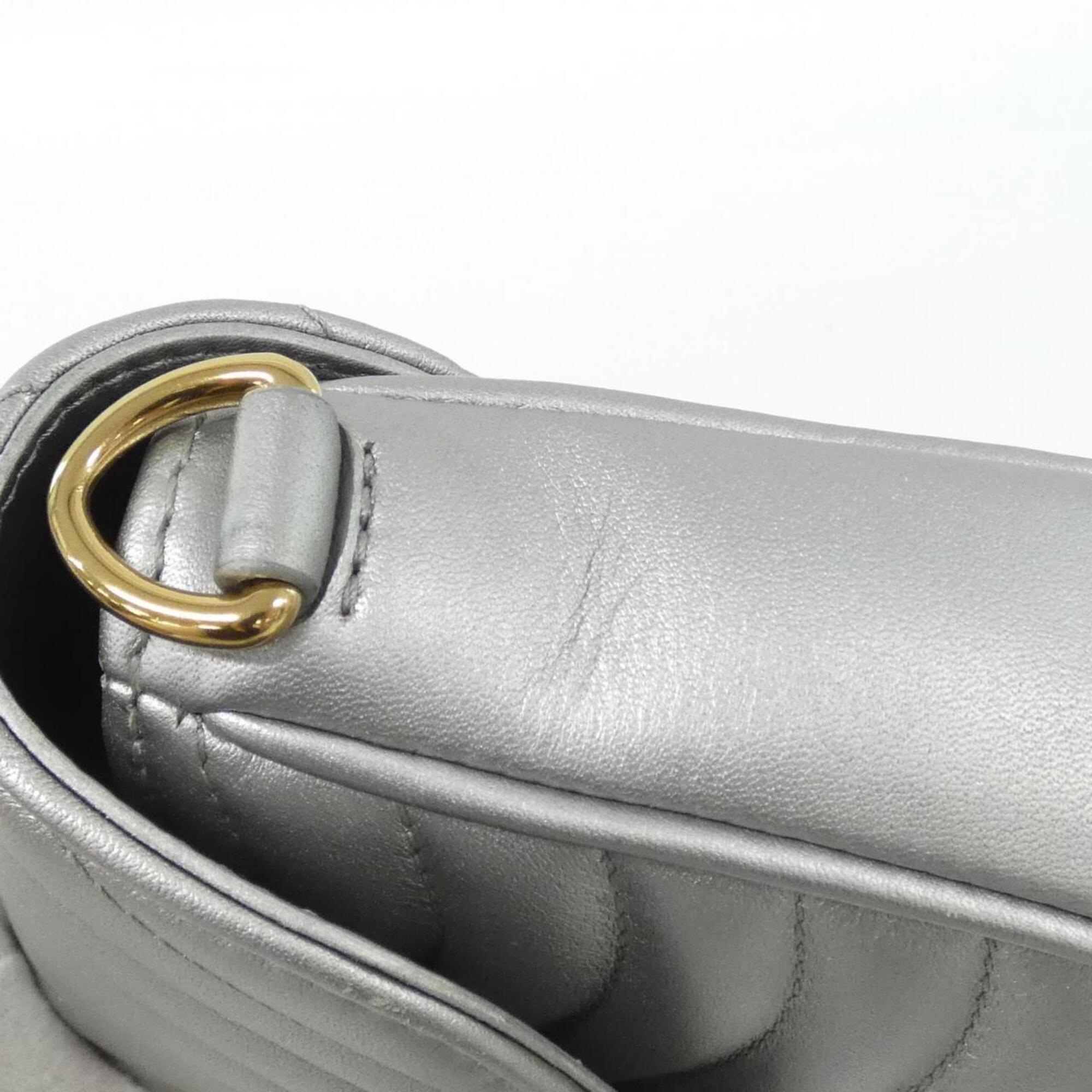 Louis Vuitton Silver Leather Pochette Pouch Shoulder Bag (Pre-Owned)