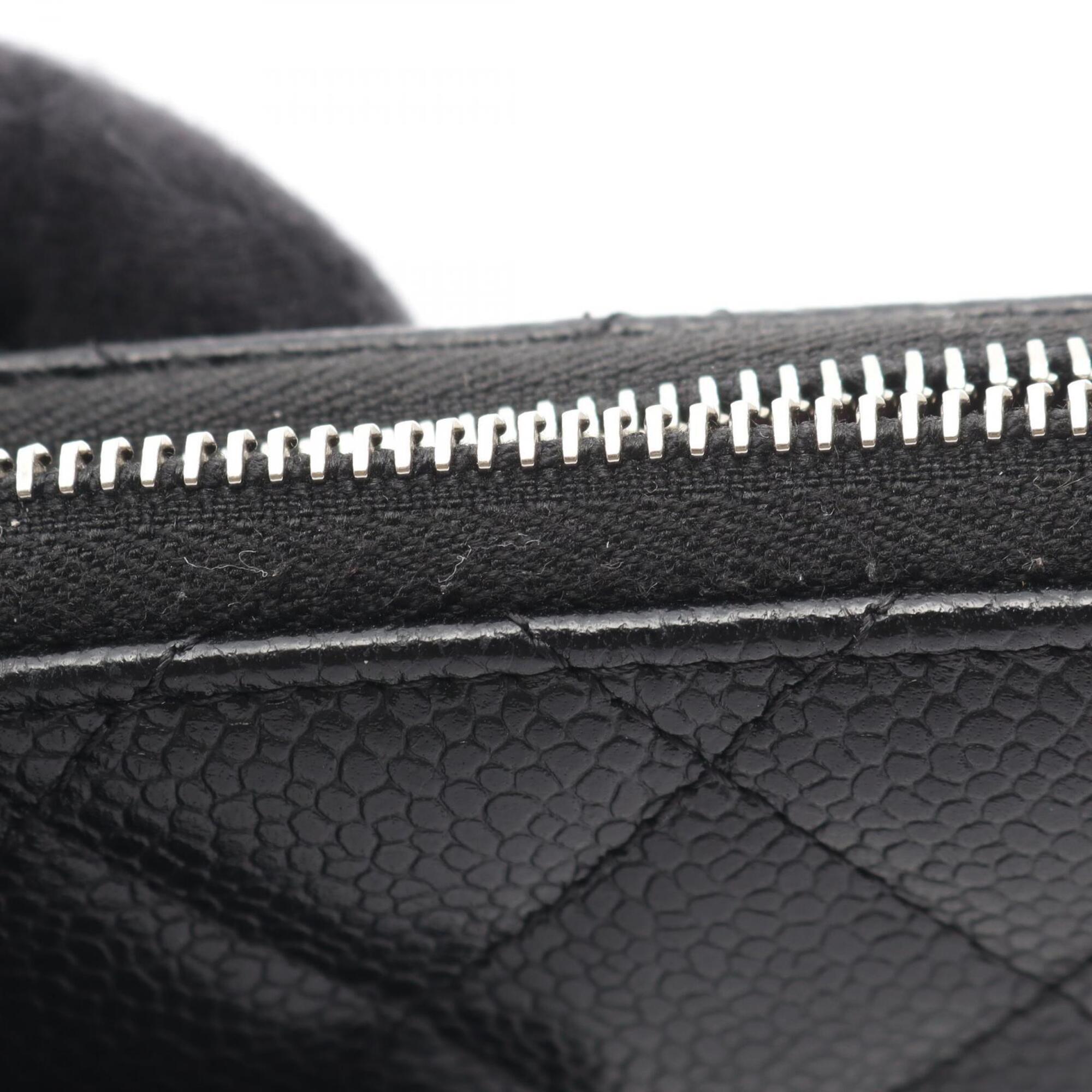 Chanel Black Grained Calfskin Coin Purse/Coin Case (Pre-Owned)