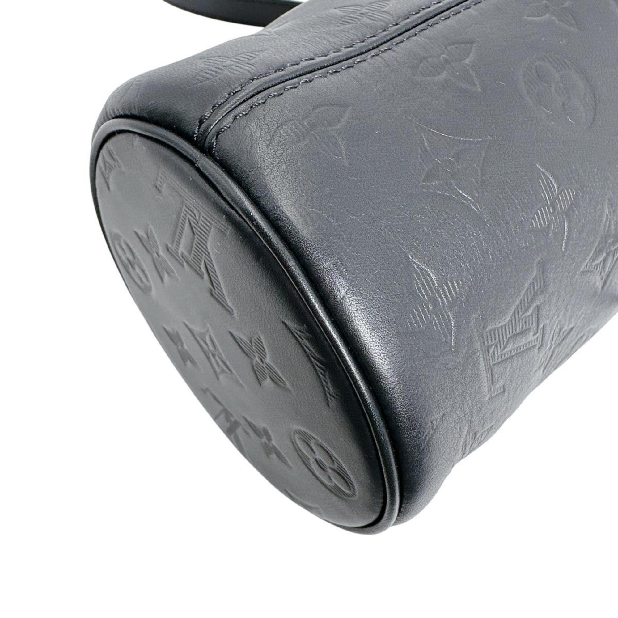 Louis Vuitton Black Leather Shoulder Bag (Pre-Owned)