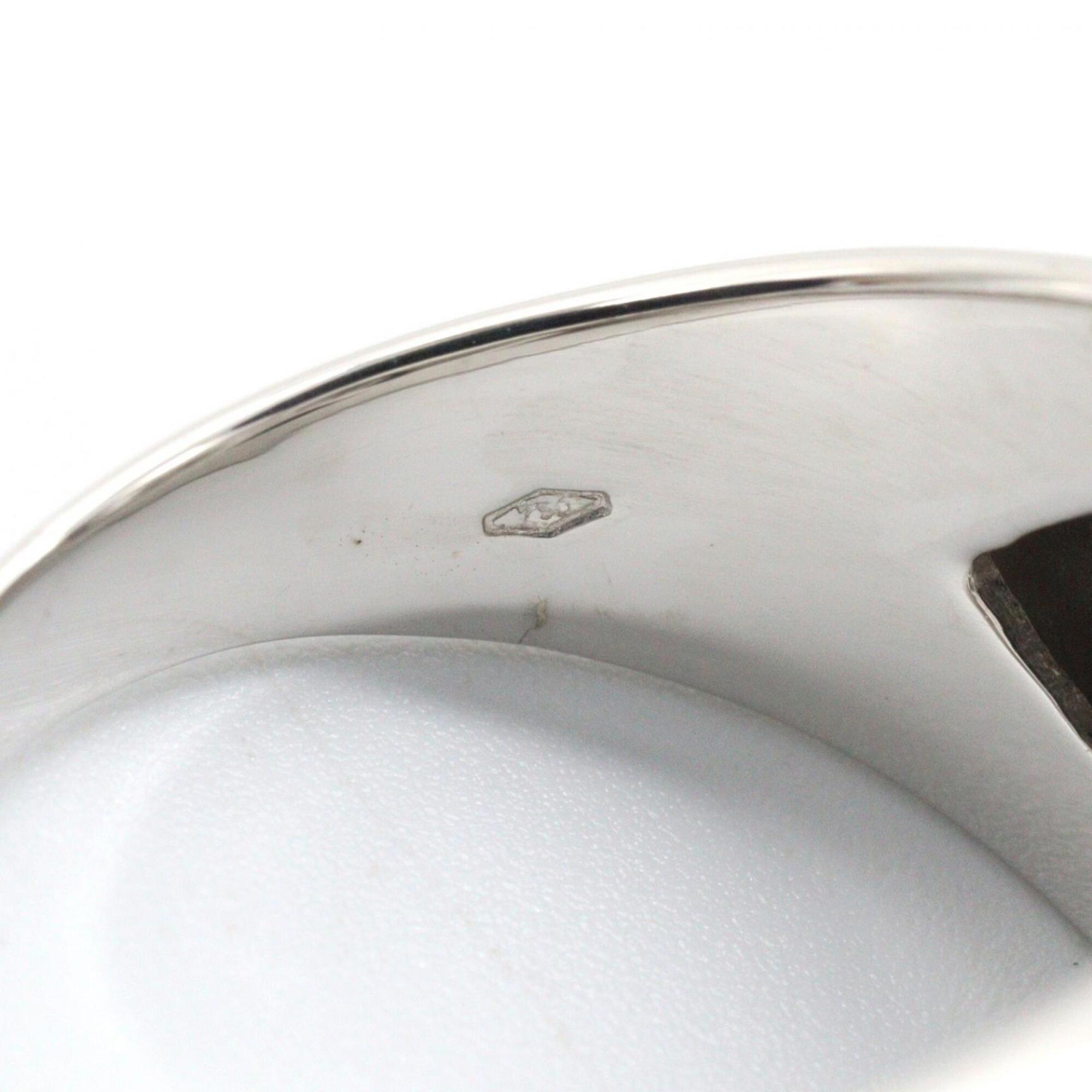 Bvlgari Silver Clear White Gold (18K) Band Ring (Pre-Owned)