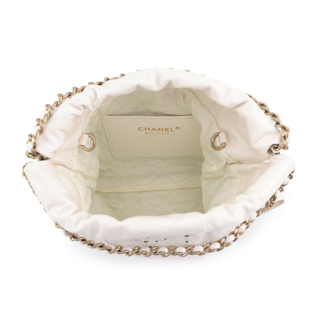 Chanel White Leather Handbag (Pre-Owned)