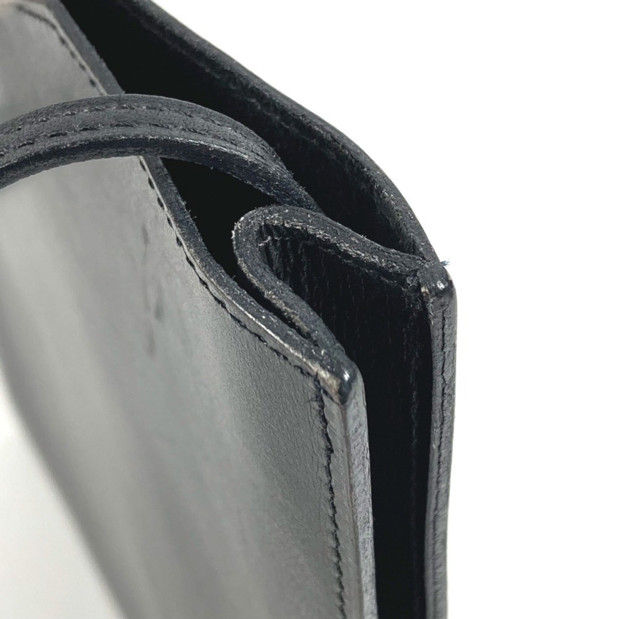 Hermes Onimaitou Black Box Calf Leather Shoulder Bag (Pre-Owned)