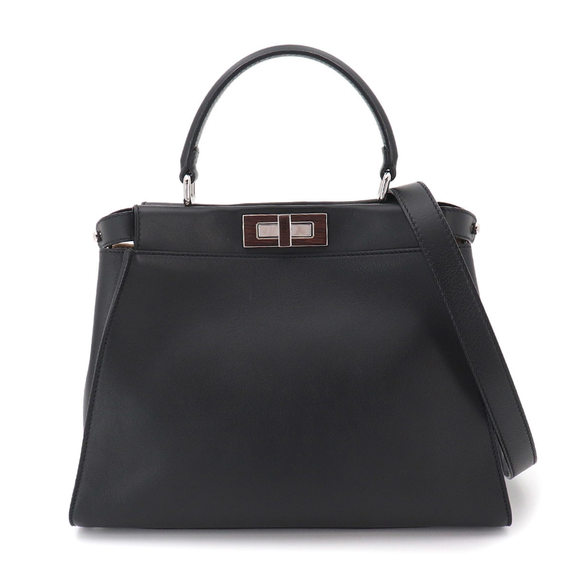 Fendi Black Leather Handbag (Pre-Owned)