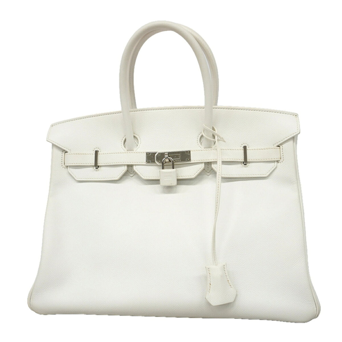 Hermes White Leather Handbag (Pre-Owned)