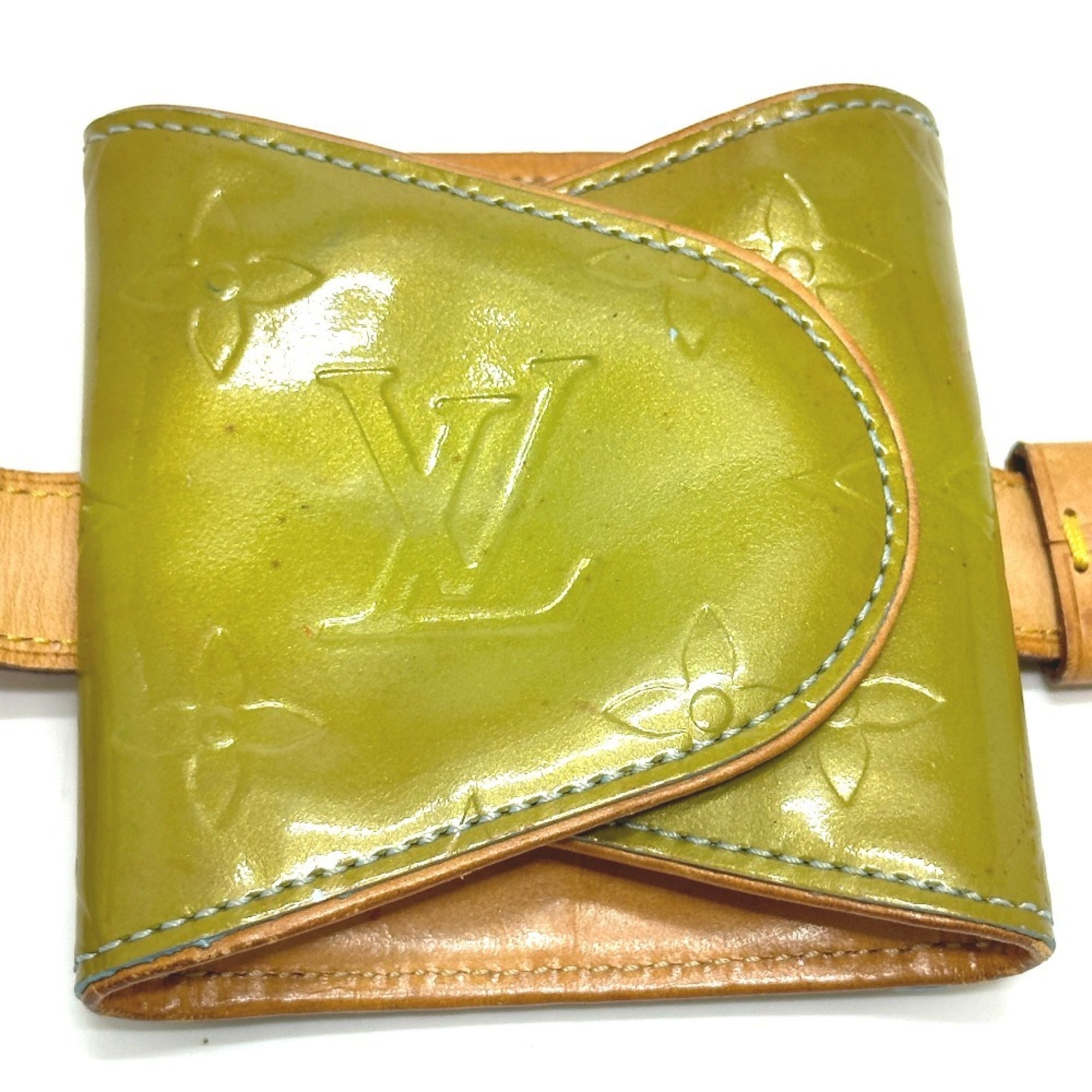 Louis Vuitton Green Monogram Vernis Coin Purse/Coin Case (Pre-Owned)