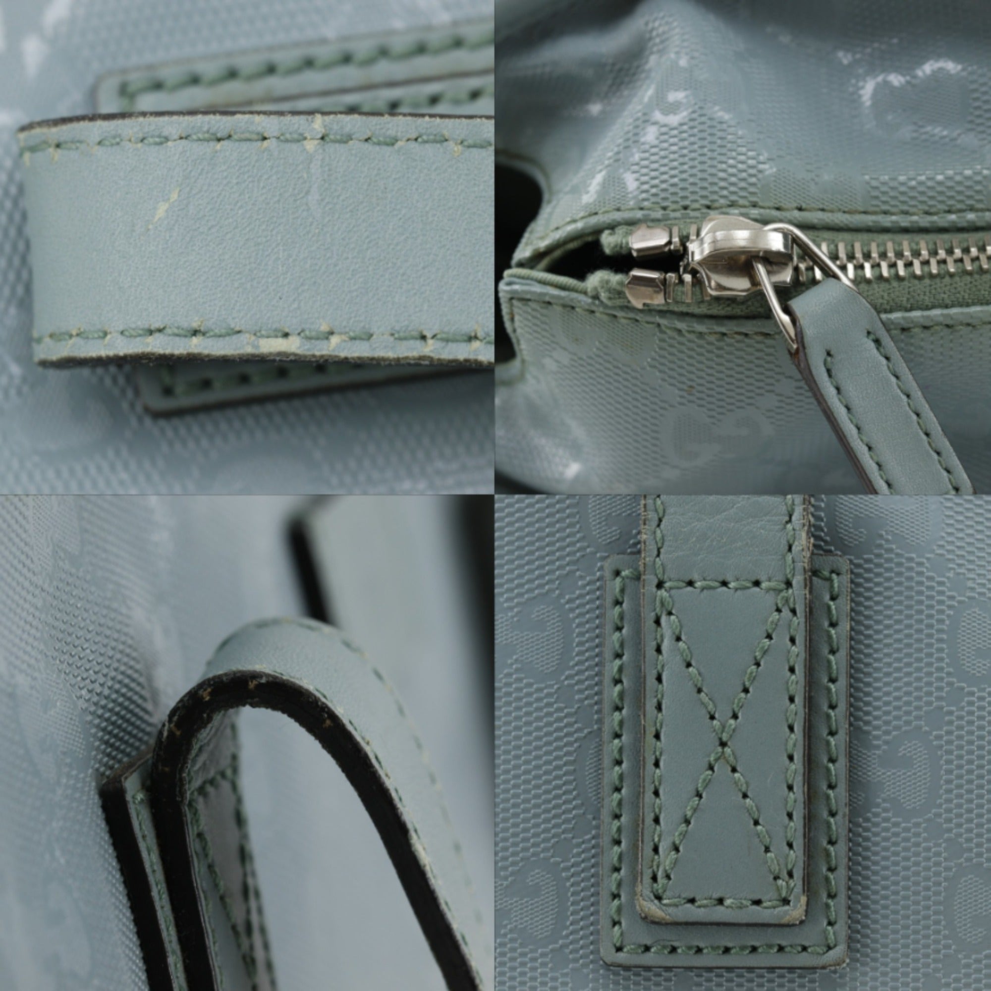Gucci Light Blue Gg Imprimé Tote Bag (Pre-Owned)