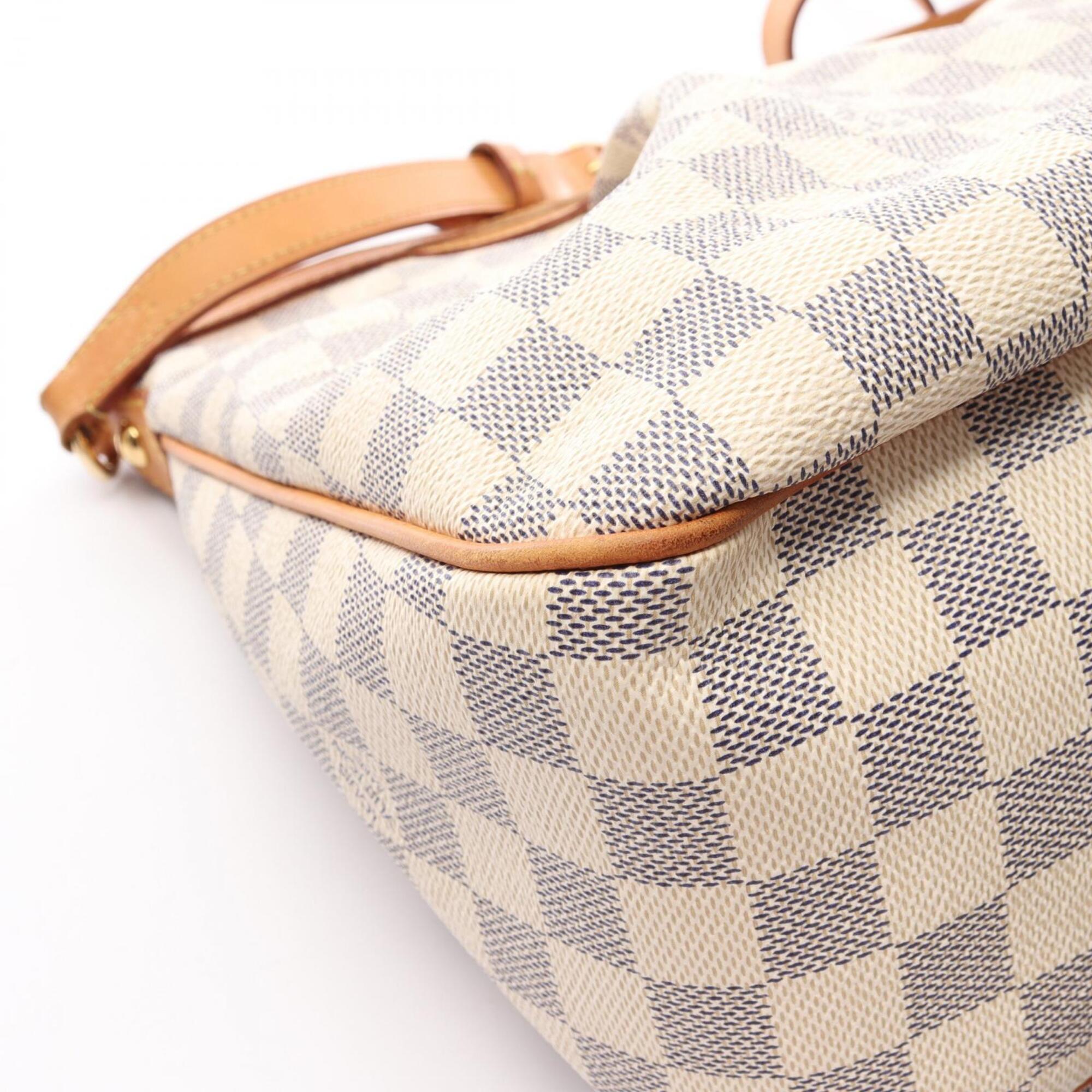 Louis Vuitton White Pvc Coated Canvas Leather Handbag Shoulder Bag (Pre-Owned)