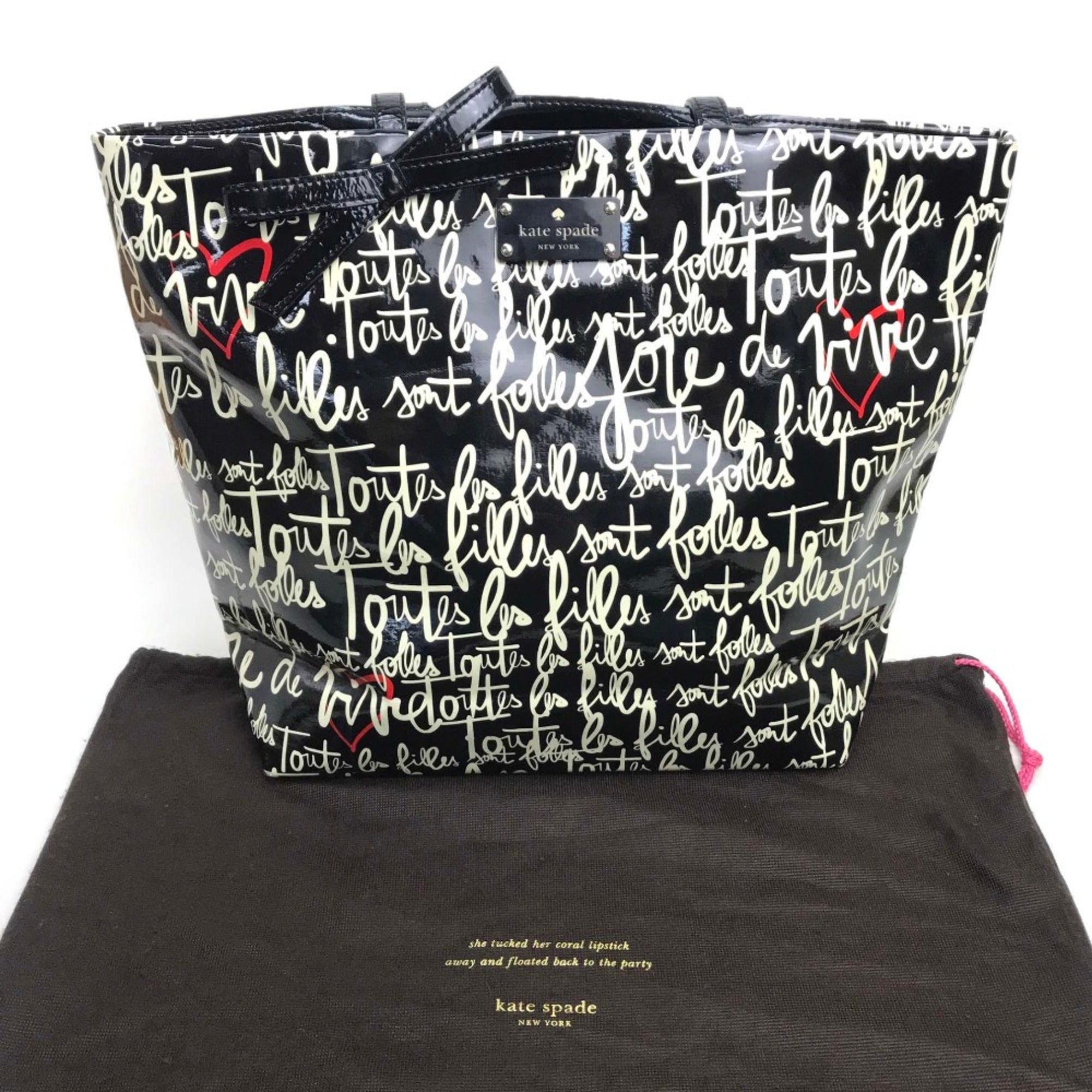 Kate Spade Black Patent Leather Tote Bag (Pre-Owned)