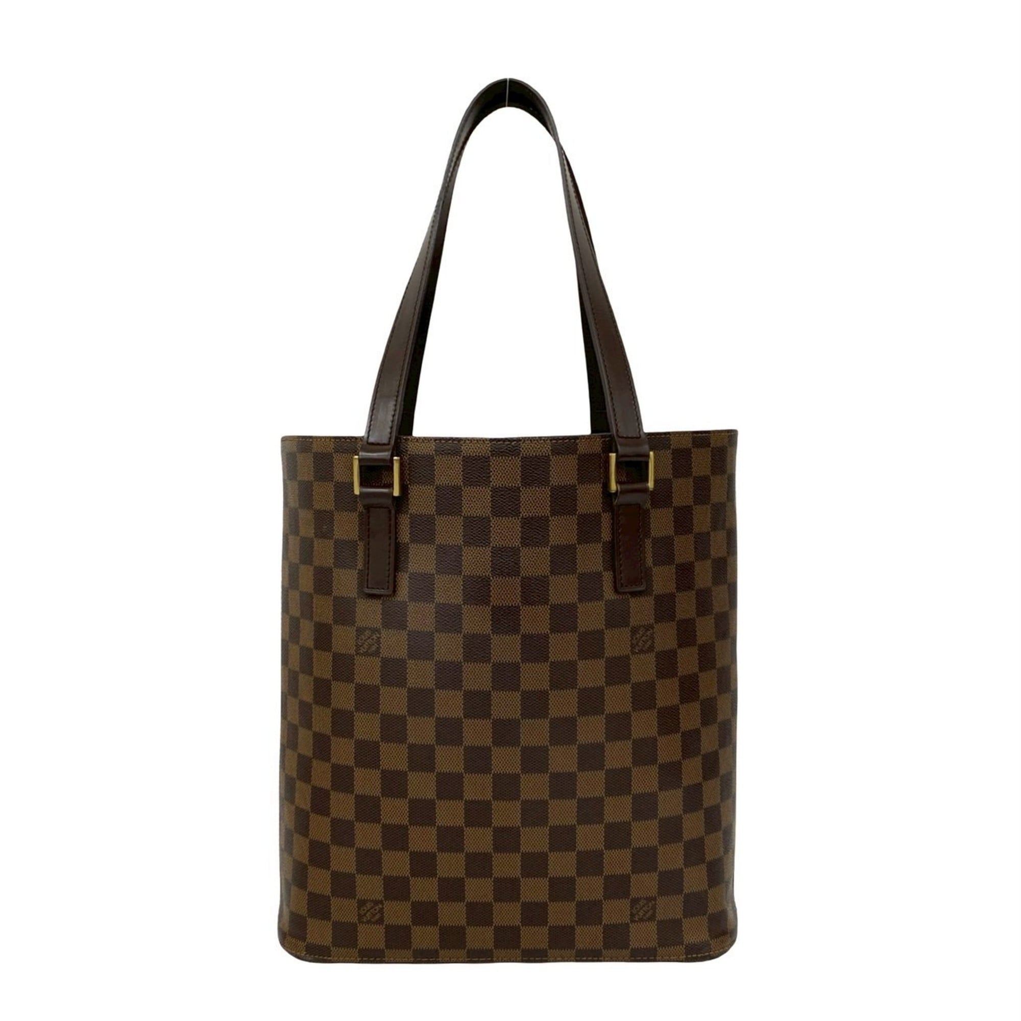 Louis Vuitton Brown Leather Pvc Handbag Tote Bag (Pre-Owned)