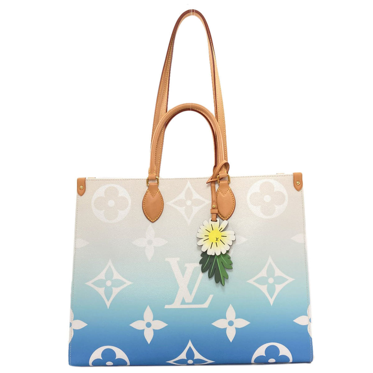 Louis Vuitton Light Blue White Monogram Tote Bag (Pre-Owned)