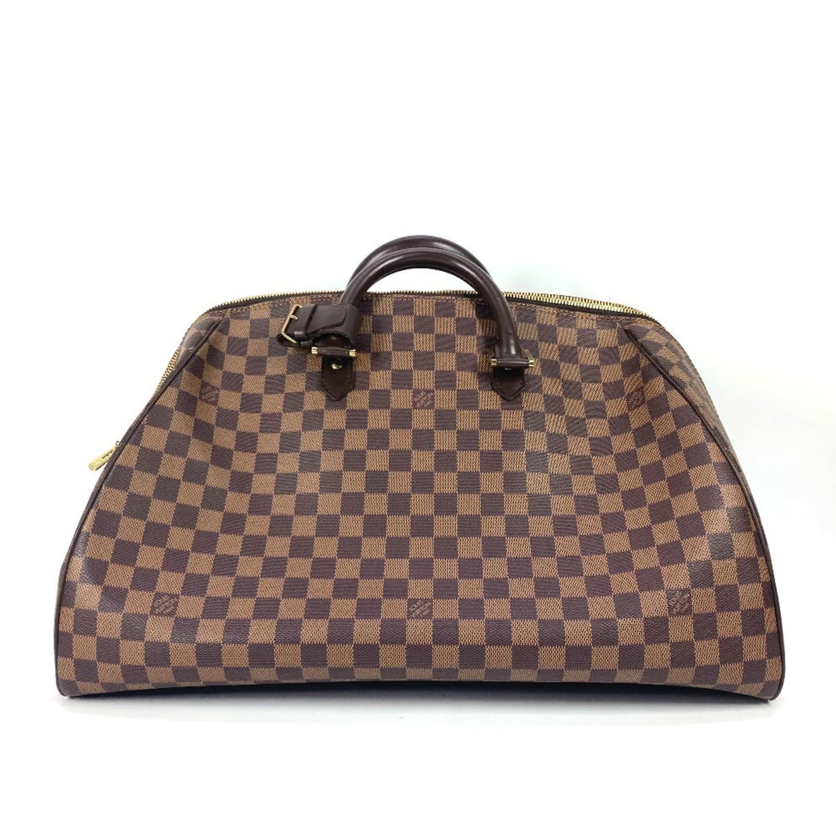 Louis Vuitton Brown Damier Canvas Ebene Damier Canvas Boston Bag (Pre-Owned)