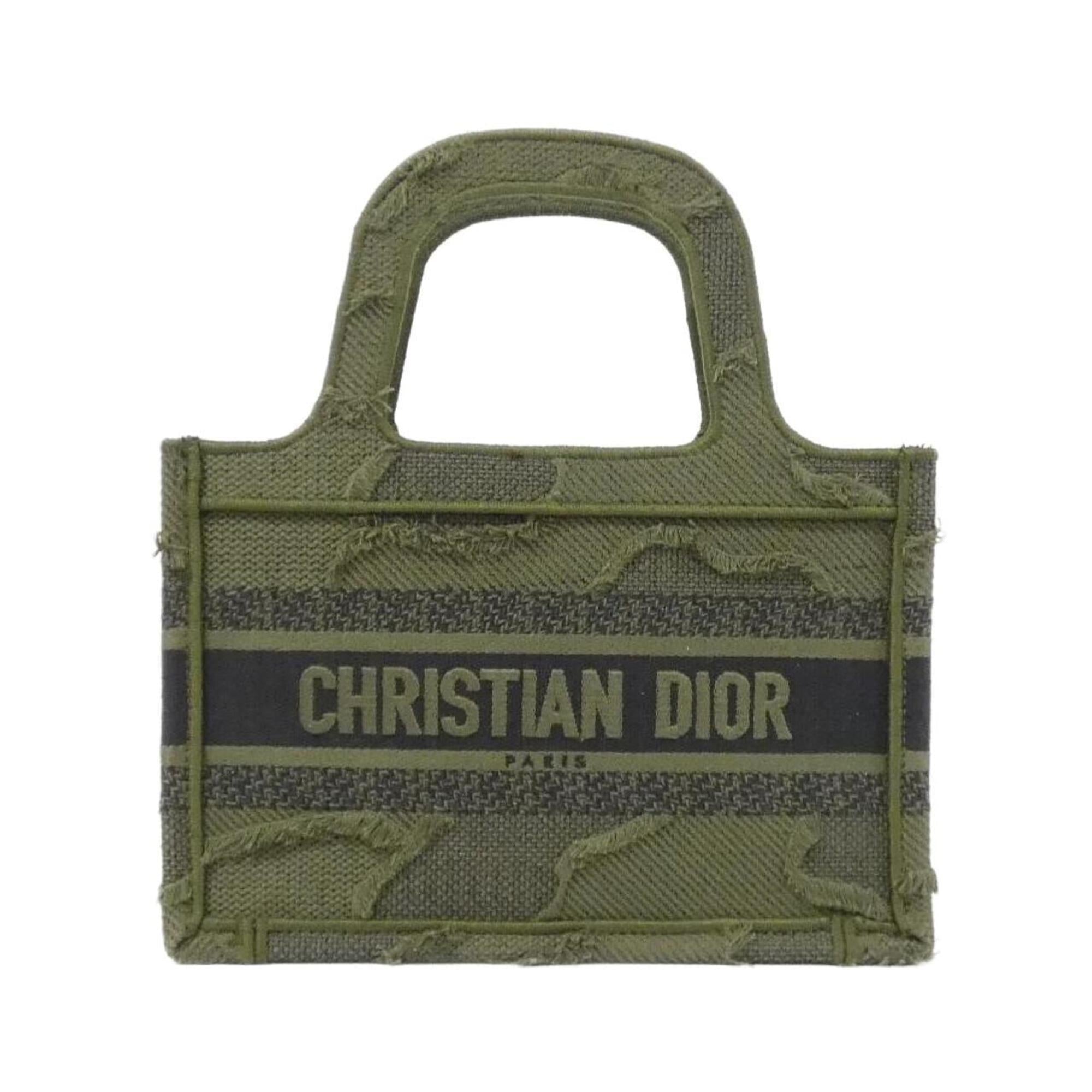 Christian Dior Khaki Canvas Handbag (Pre-Owned)