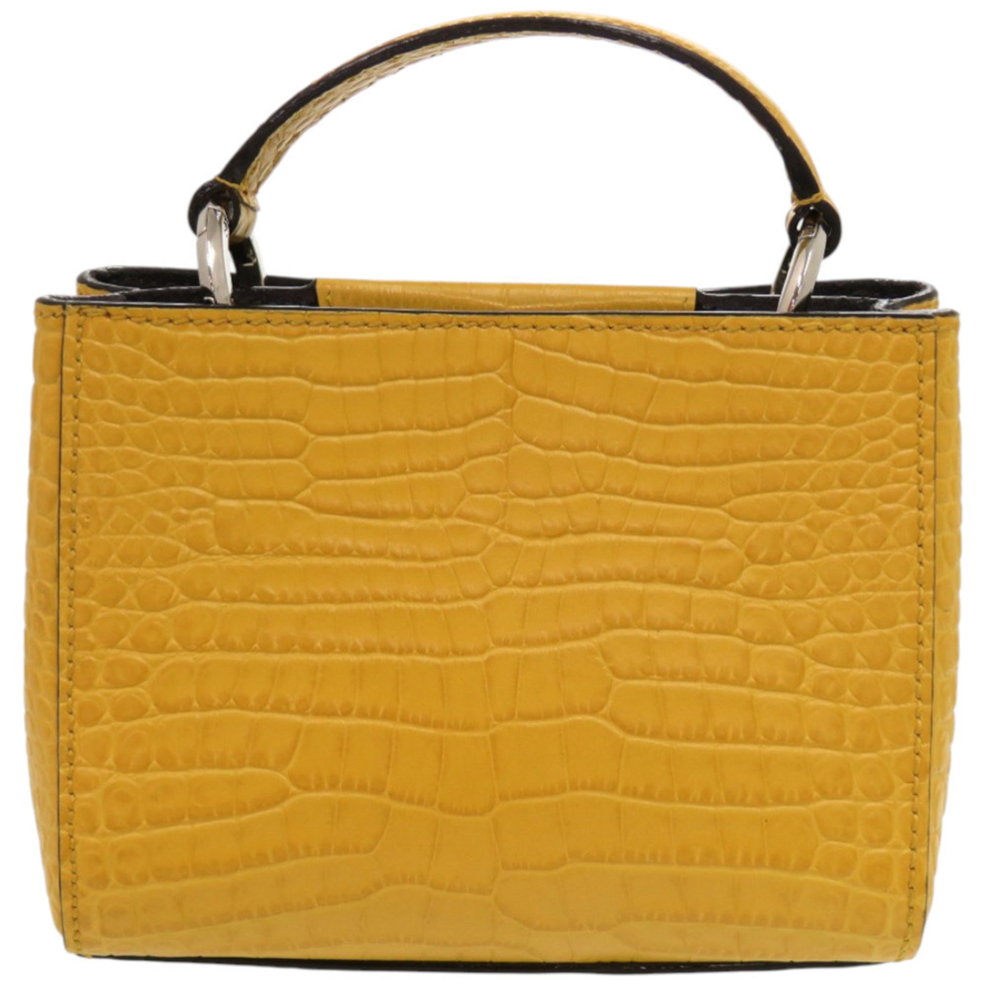 Jimmy Choo Gray Yellow Patent Leather Handbag (Pre-Owned)