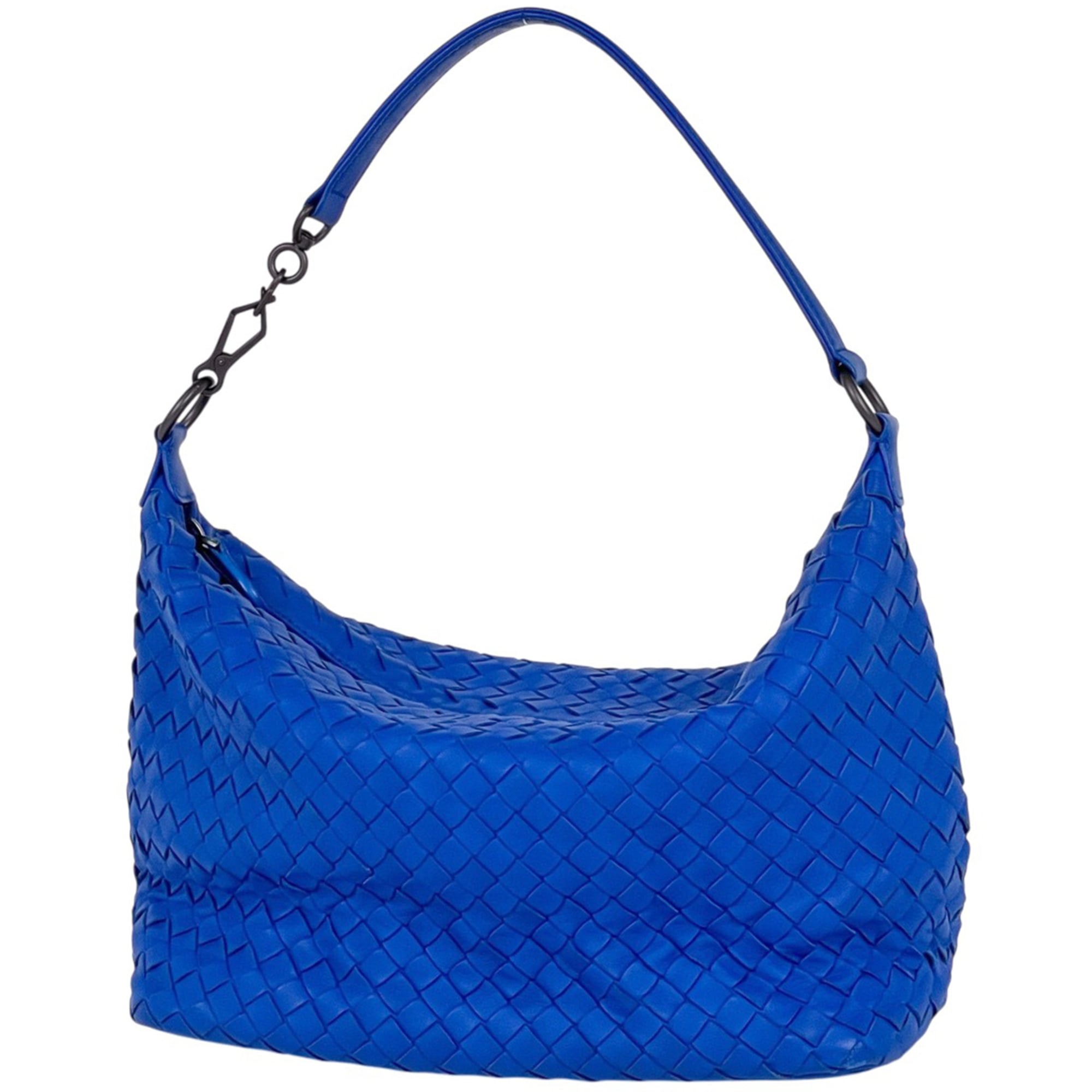 Bottega Veneta Blue Leather Shoulder Bag (Pre-Owned)