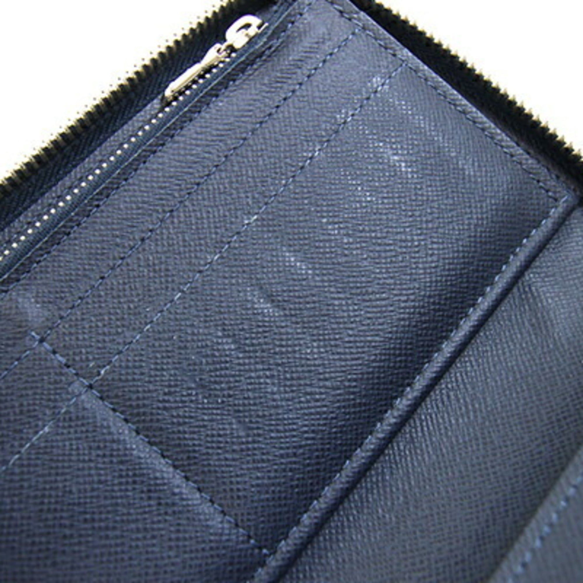 Louis Vuitton Taiga Navy Blue Taiga Leather Long Wallet (Bi-Fold) (Pre-Owned)