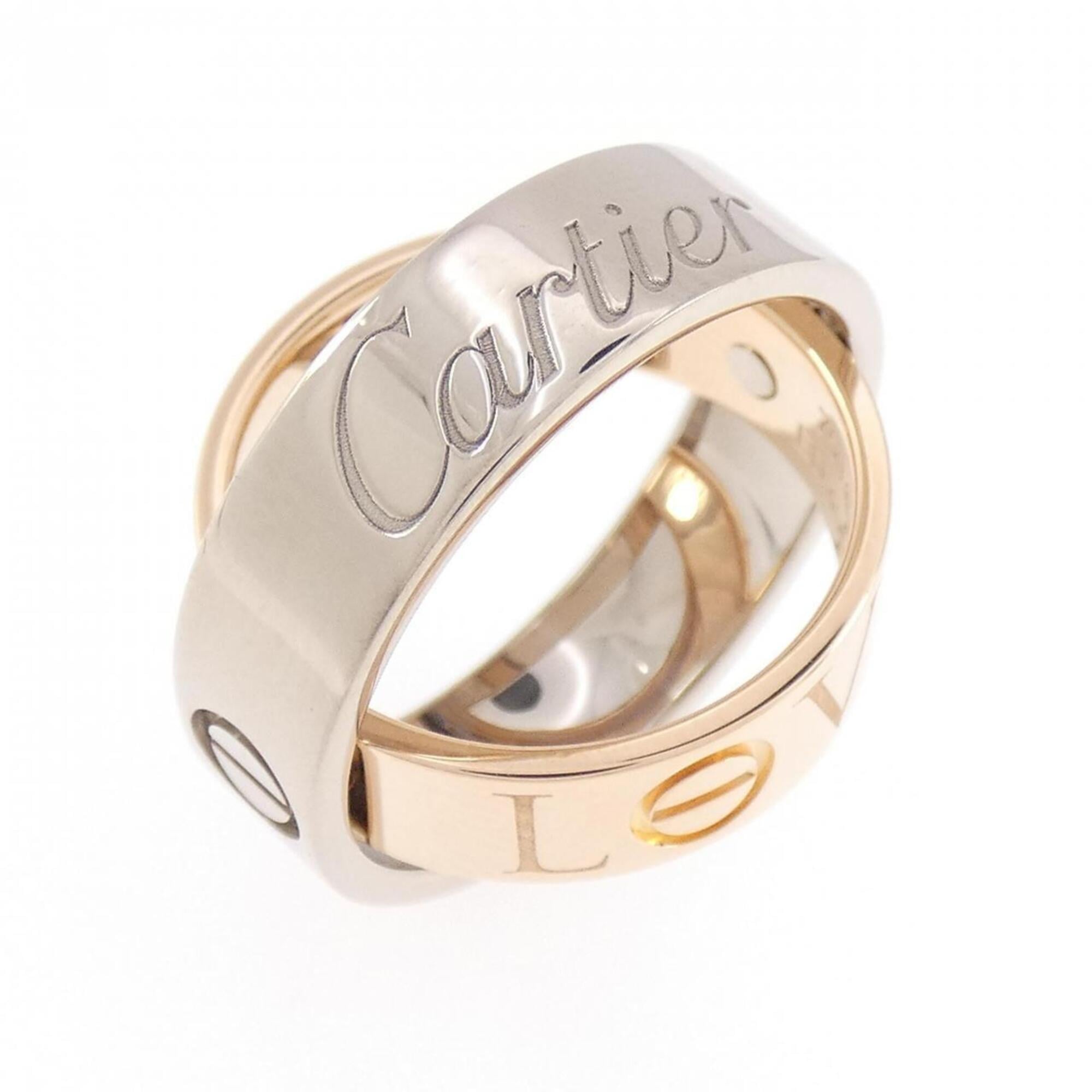 Cartier Pink Gold (18K) White Gold (18K) Band Ring (Pre-Owned)